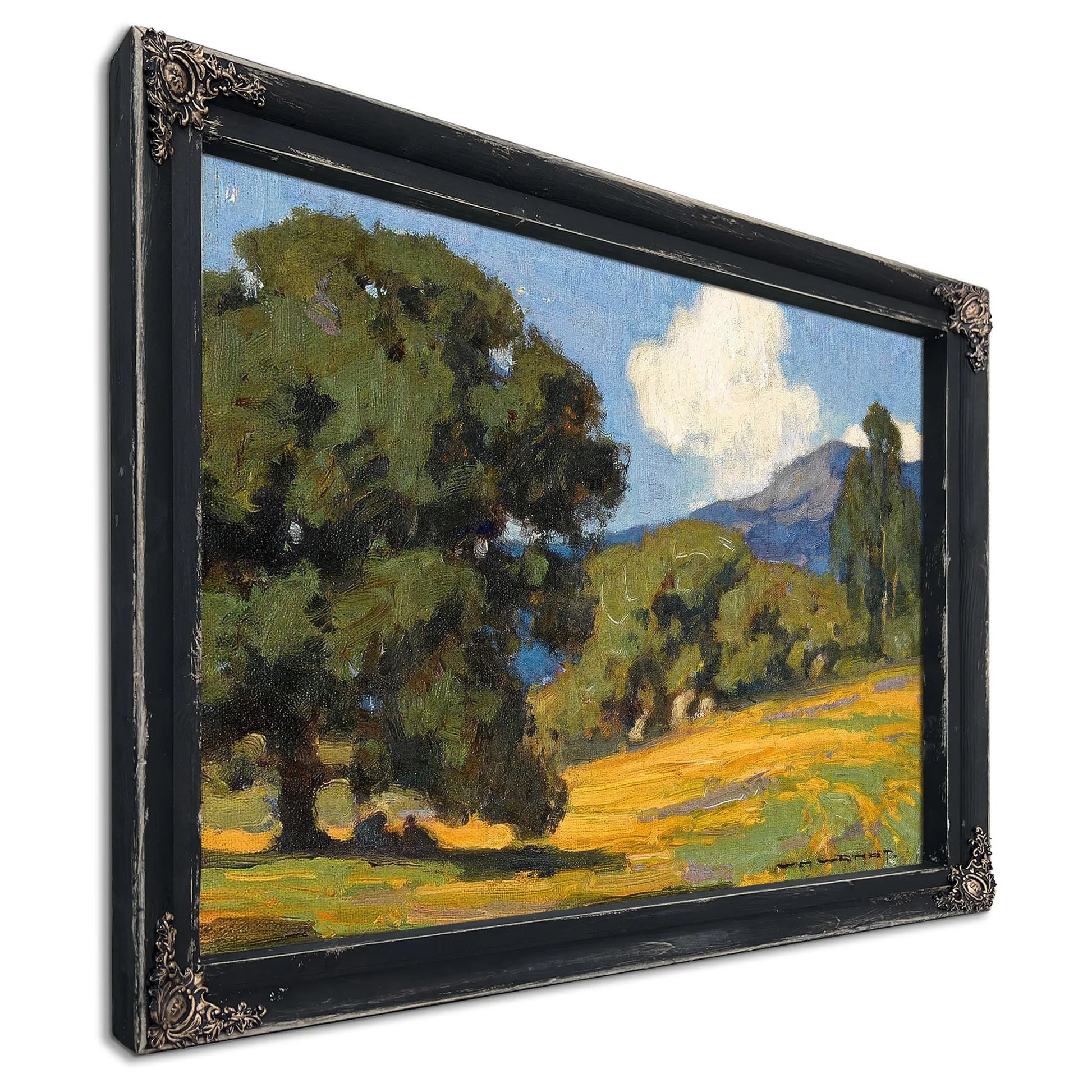 California Wildflowers And Oaks By William Wendt Fine Art Print