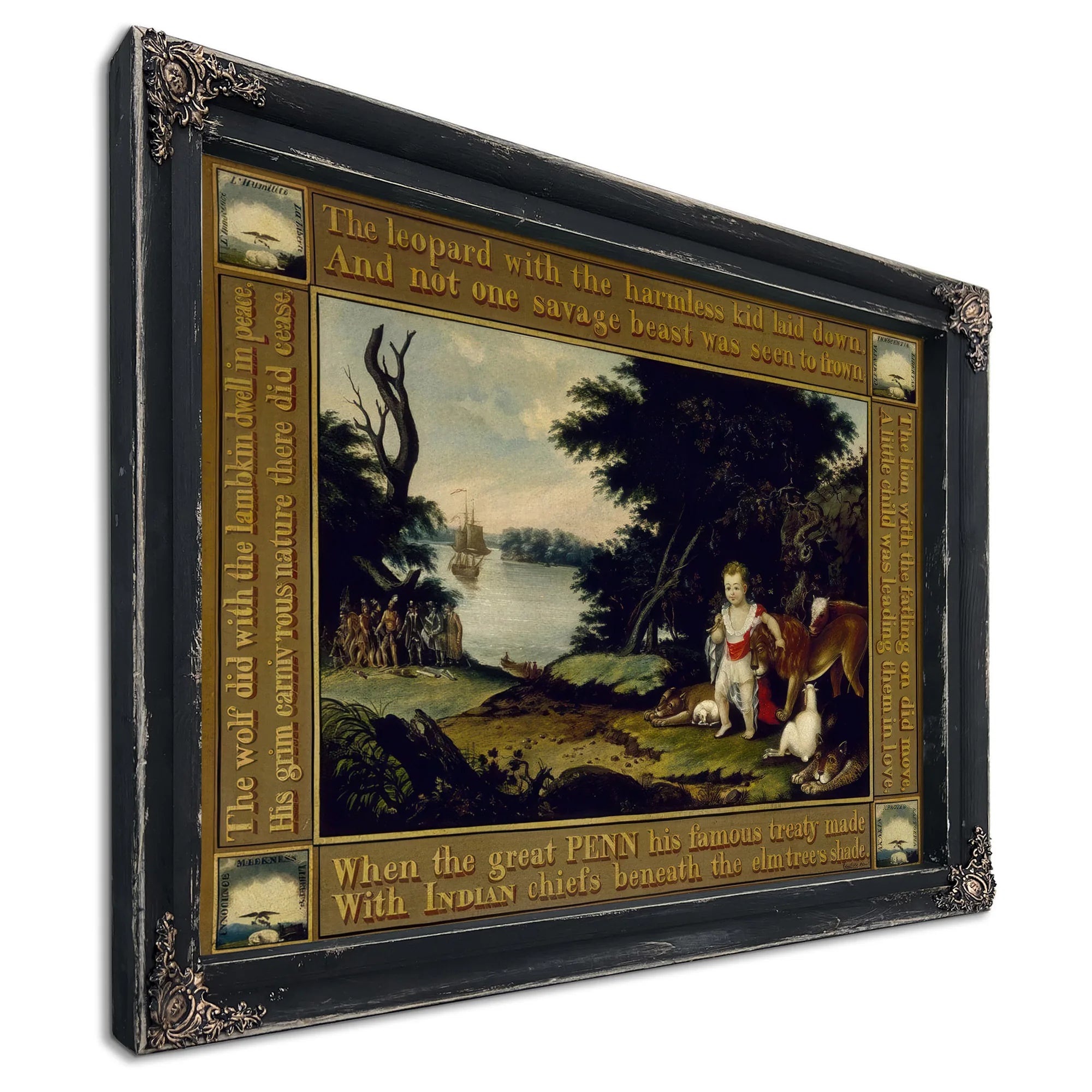 Peaceable Kingdom 1828 By Edward Hicks Fine Art Print