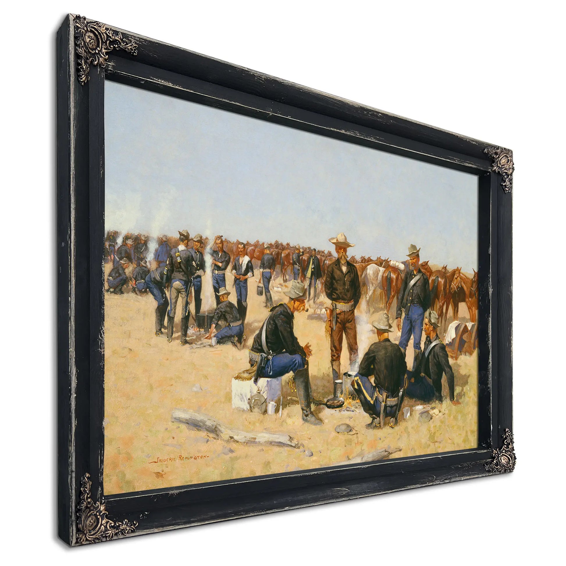 A Cavalryman S Breakfast On The Plains by Frederic Remington