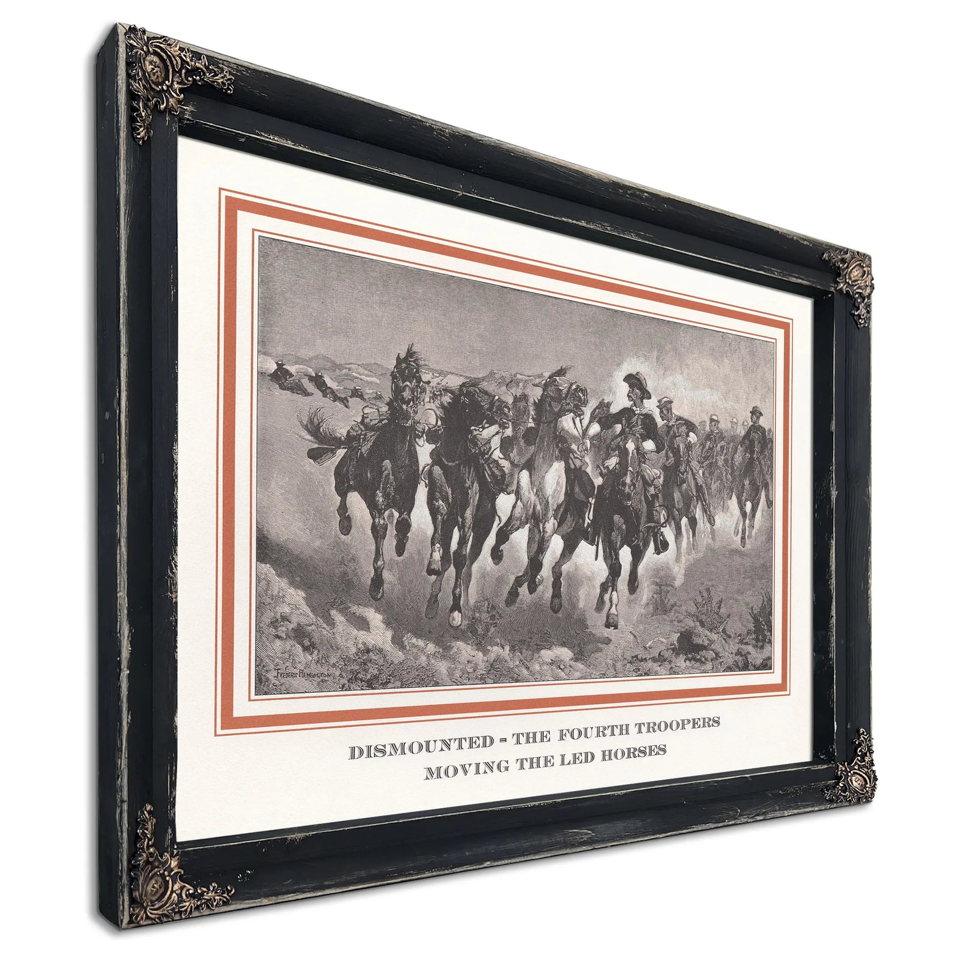 Dismounted The Fourth Troopers Moving The Led Horses by Frederic Remington