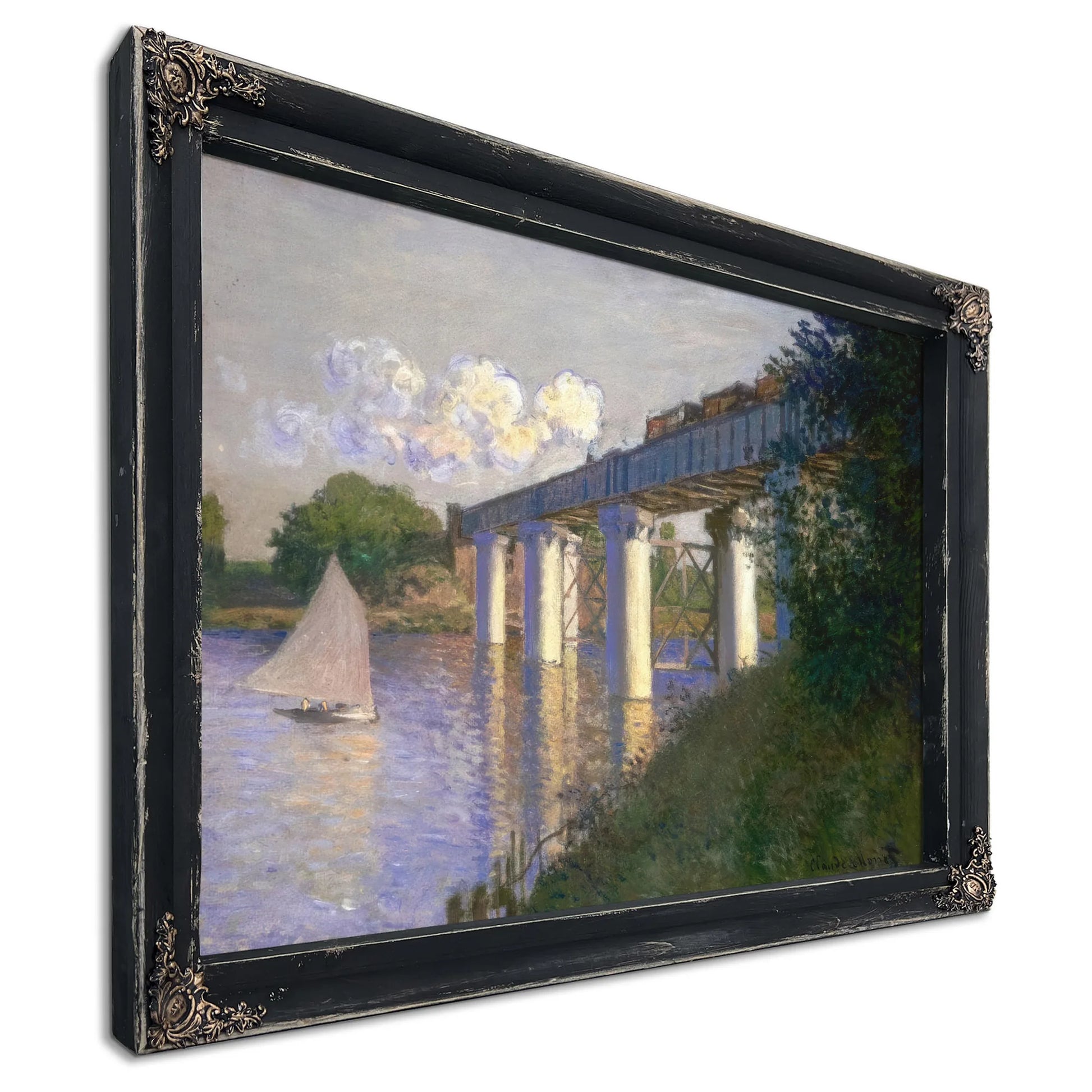 Railroad Bridge Argenteuil By Claude Monet Fine Art Print