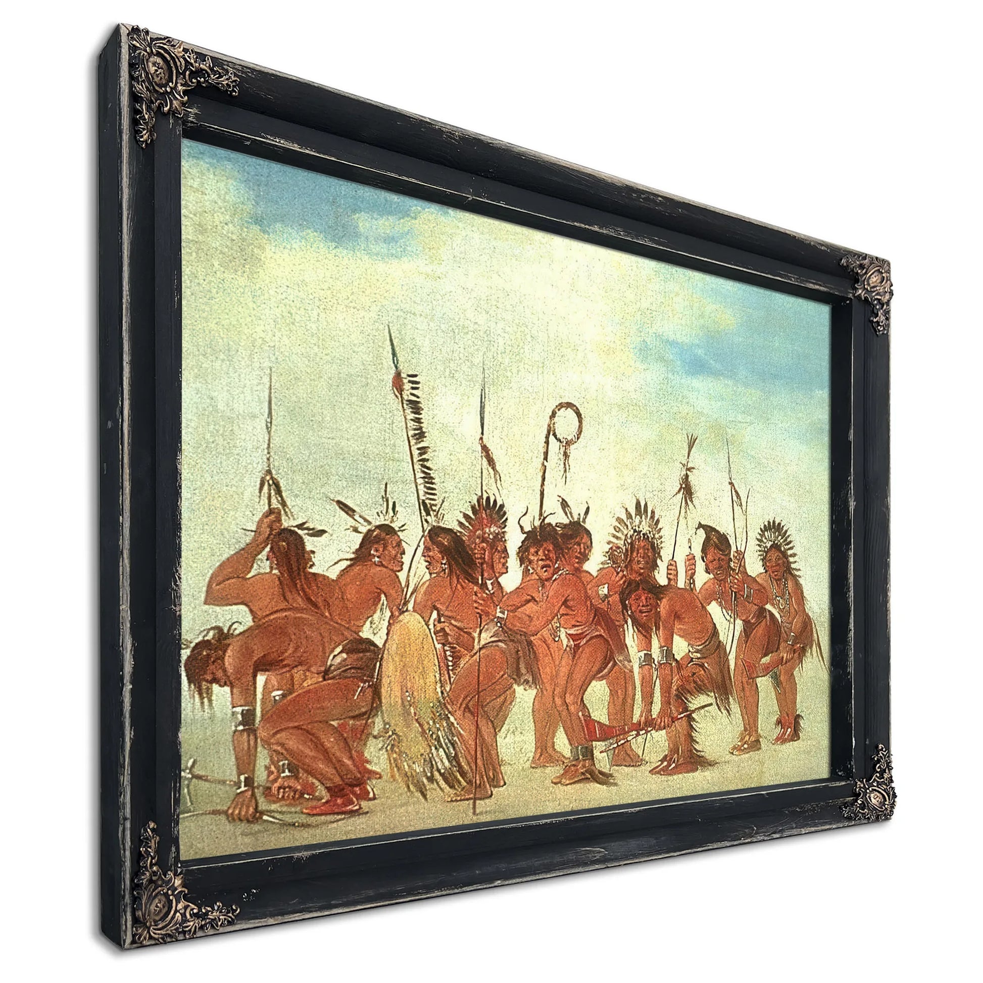 Braves' Dance At Fort Snelling By George Catlin Fine Art Print