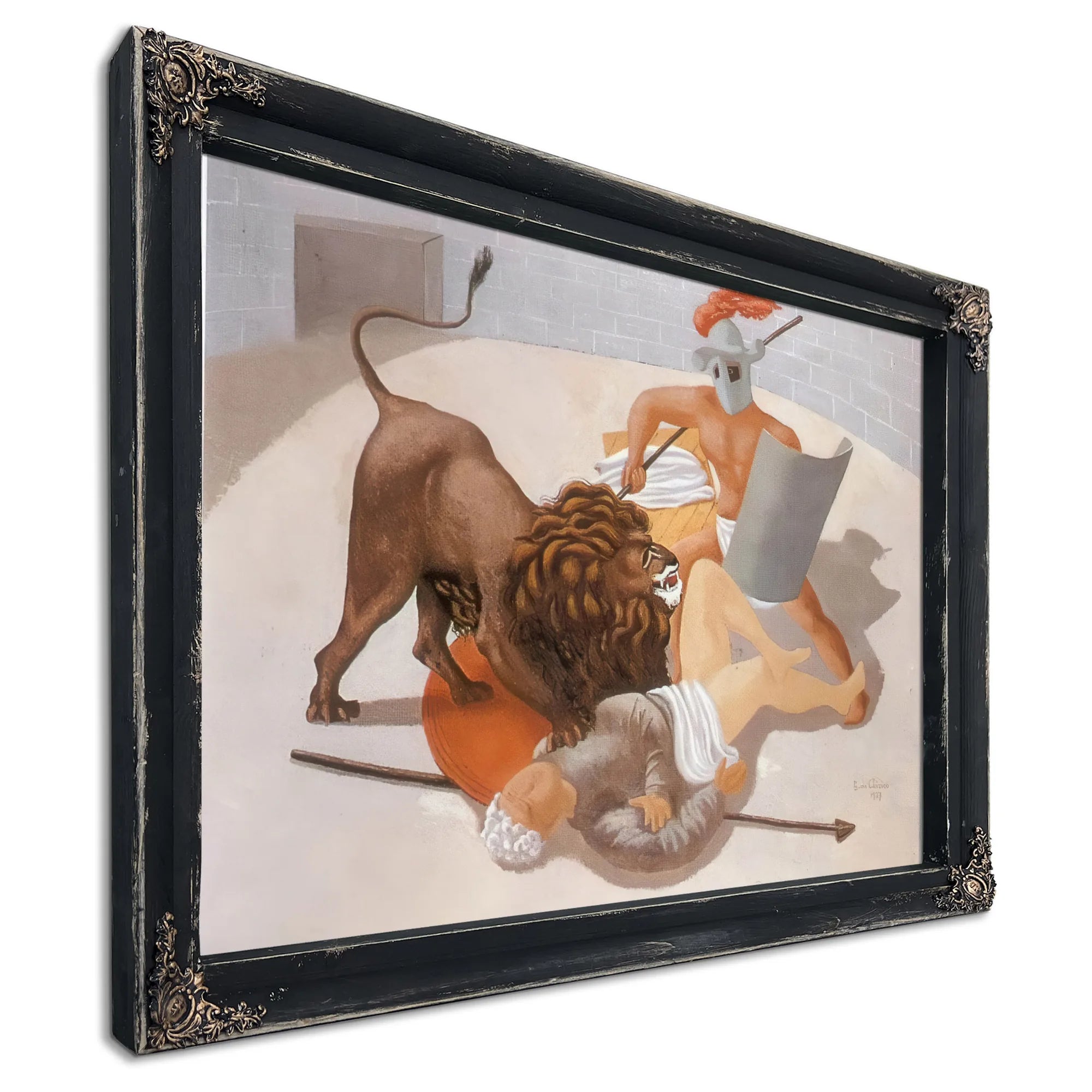 Gladiators And Lion1927 By Henri Rousseau Fine Art Print