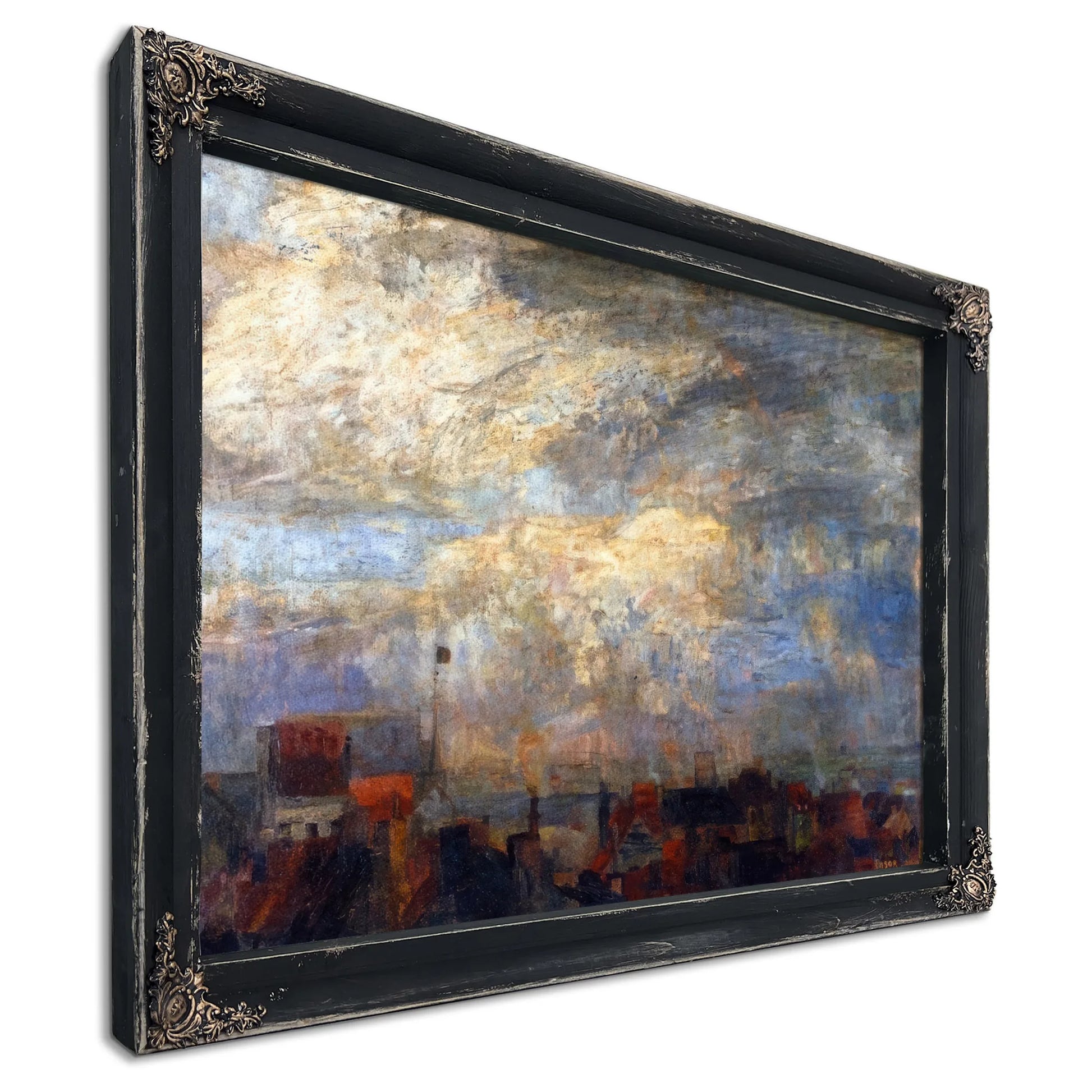 Rooftops Of Ostend By James Ensor Fine Art Print