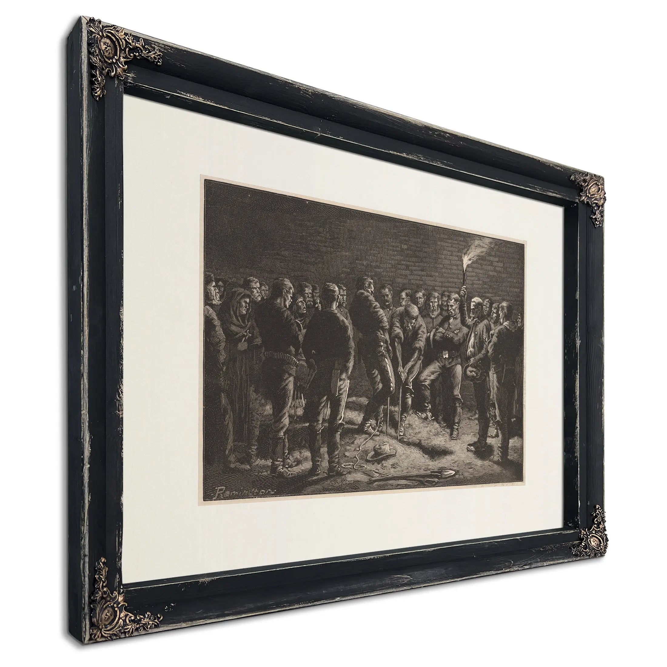 The Apache Campaign Burial Of Hatfields Men by Frederic Remington