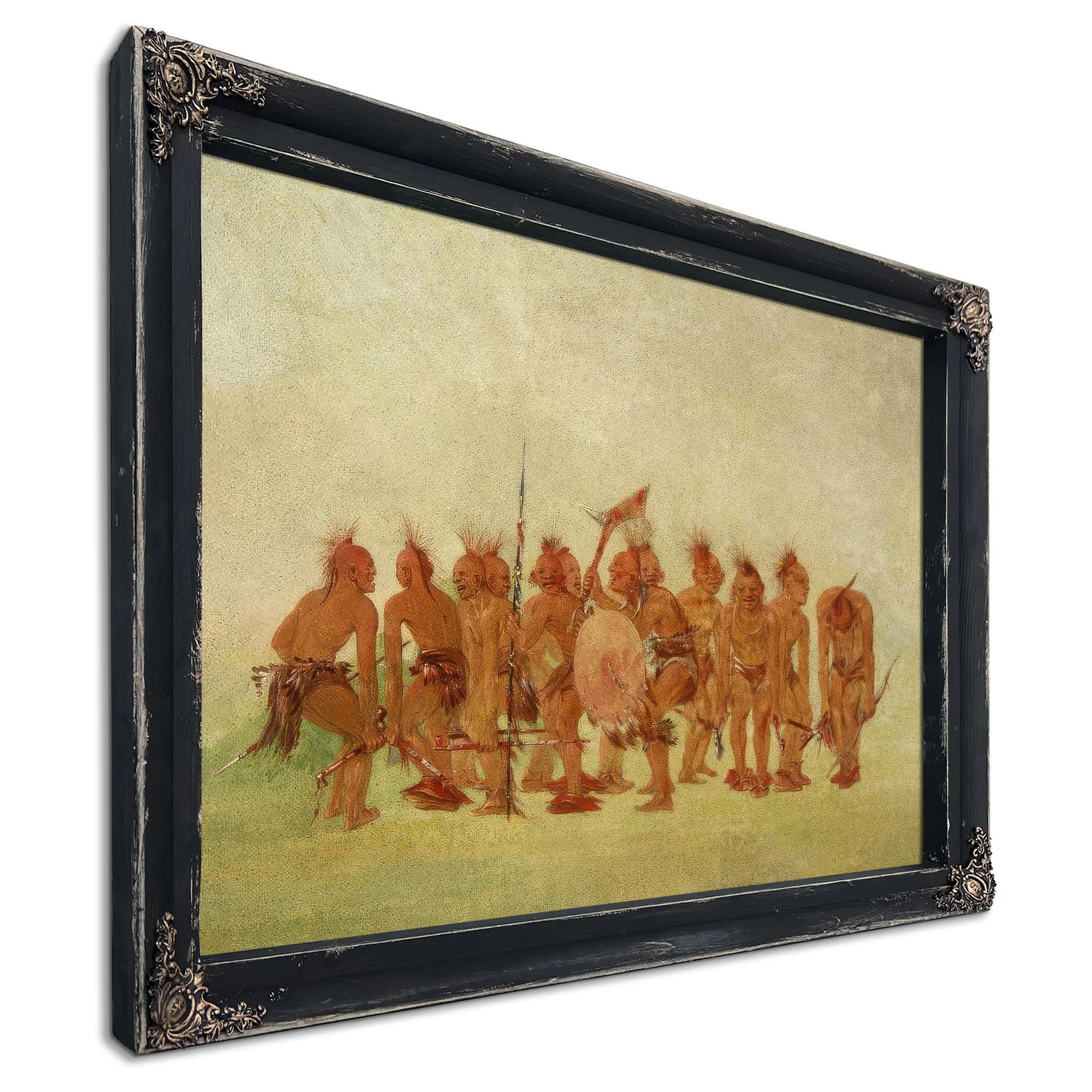 Begging Dance, Sauk And Fox By George Catlin Fine Art Print