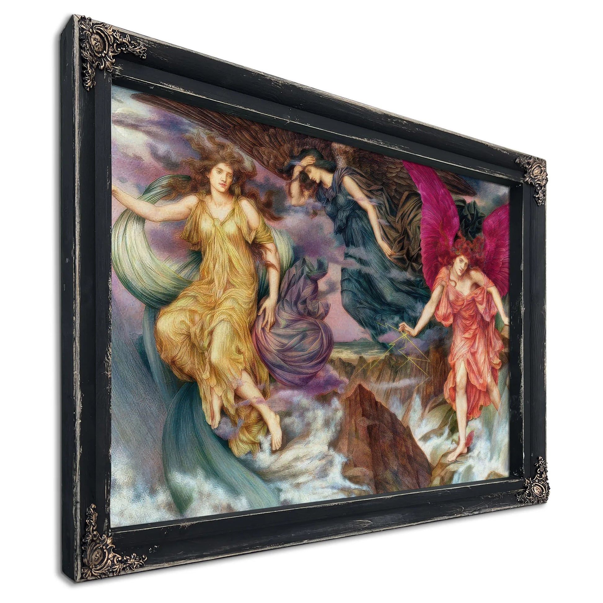 The Storm Spirits 1900 By Evelyn De Morgan Fine Art Print