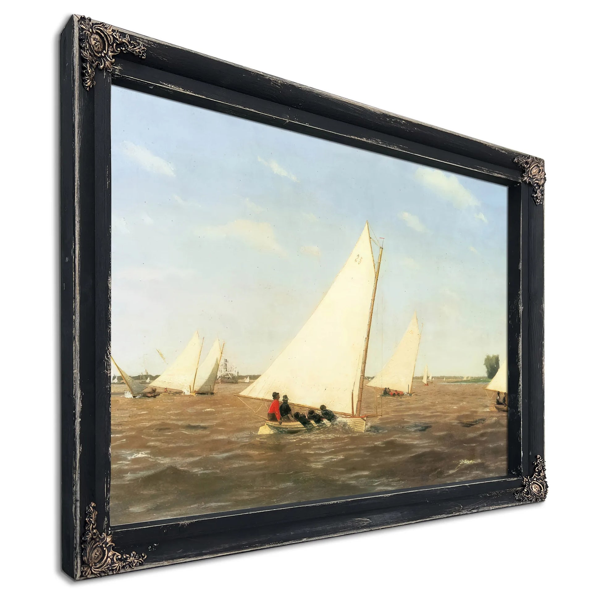 Sailboats Racing On The Delaware 1874 By Thomas Eakins Fine Art Print