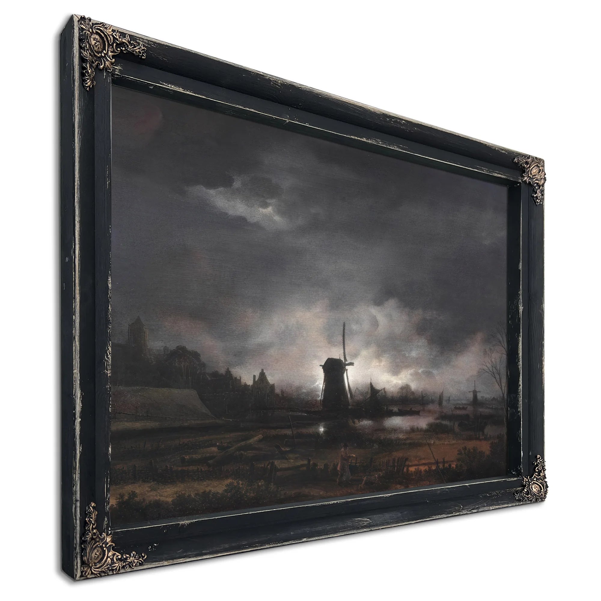 Moonlit Landscape With A Windmill Early To Mid 1650'S By Aert Van Der Neer Fine Art Print
