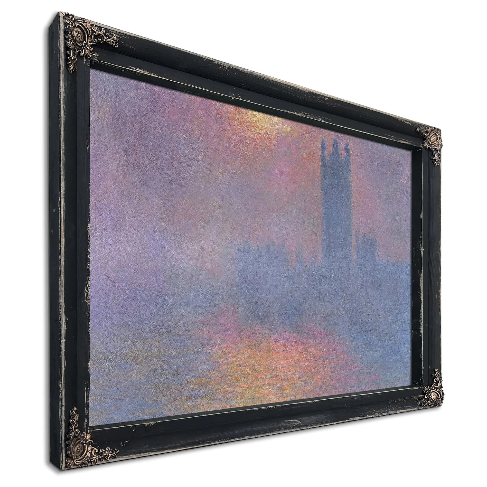 The Houses Of Parliament, London, With The Sun Breaking Through The Fog By Claude Monet Fine Art Print