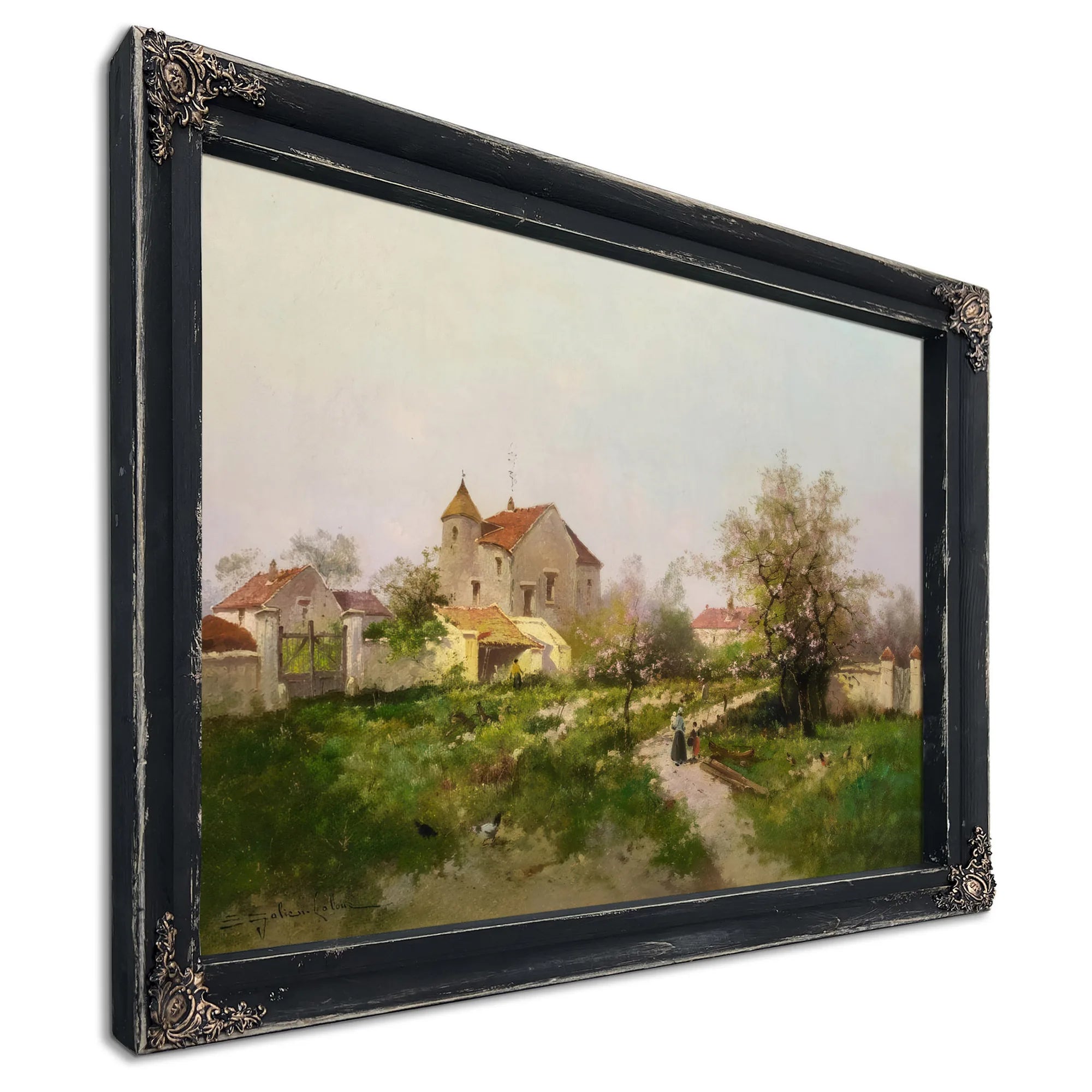 Rural Scene In The Barbizon Suburbs By Eugene Galien Laloue Fine Art Print