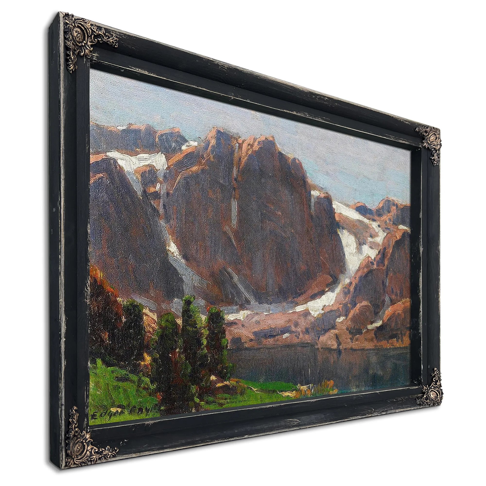 Temple Crag, High Sierra Lake By Edgar Payne Fine Art Print