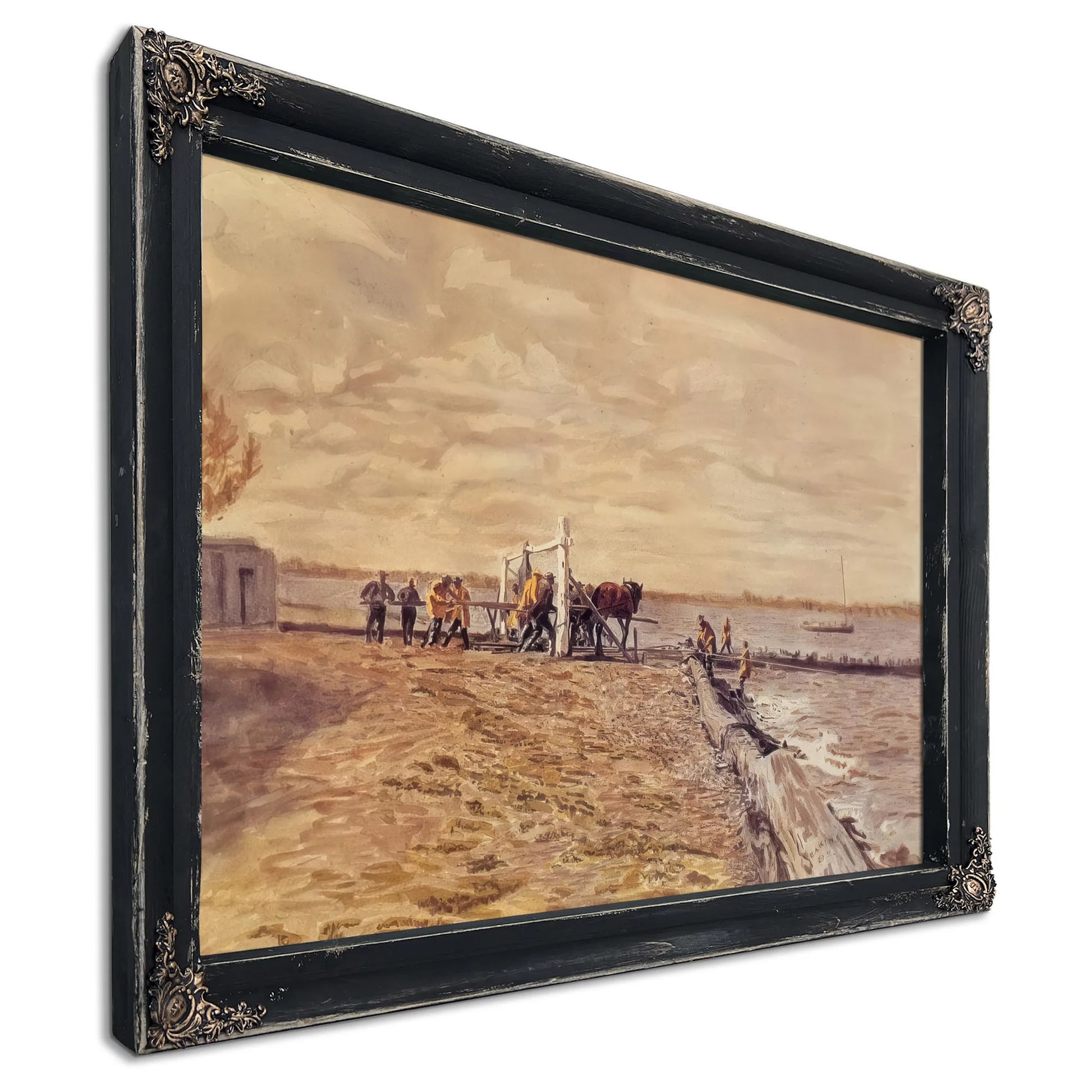 Drawing The Seine By Thomas Eakins Fine Art Print