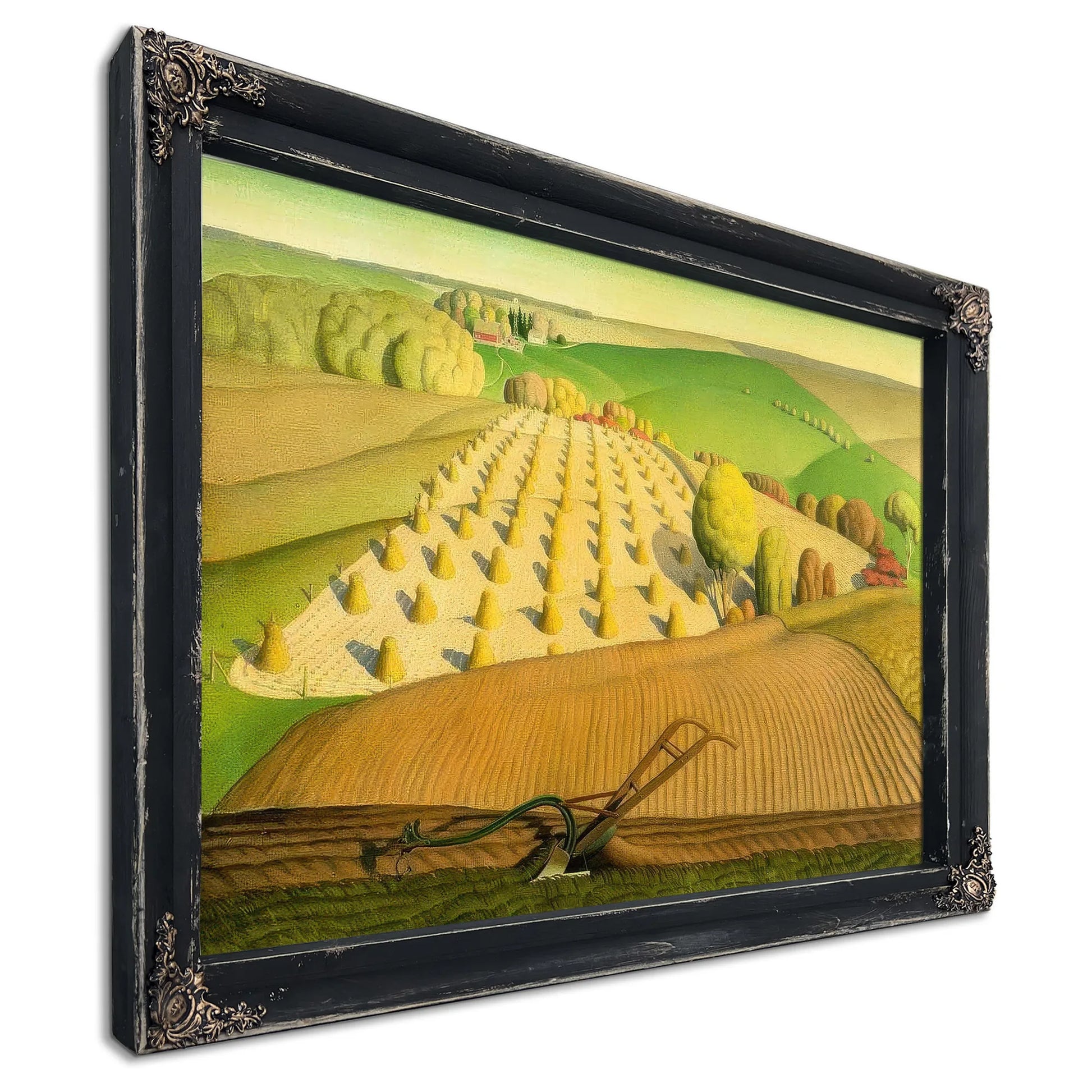 Fall Plowing By Grant Wood Fine Art Print