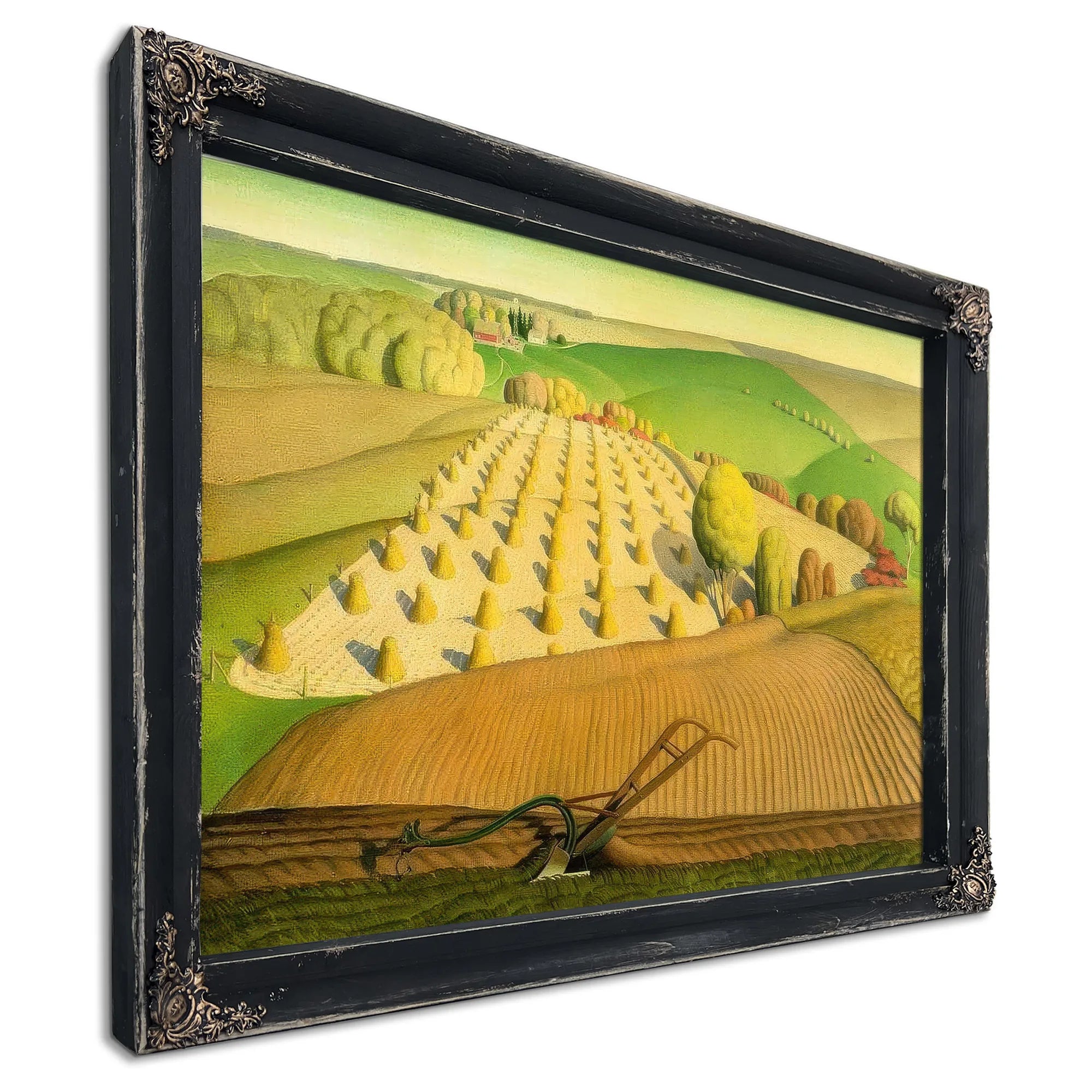 Fall Plowing By Grant Wood Fine Art Print