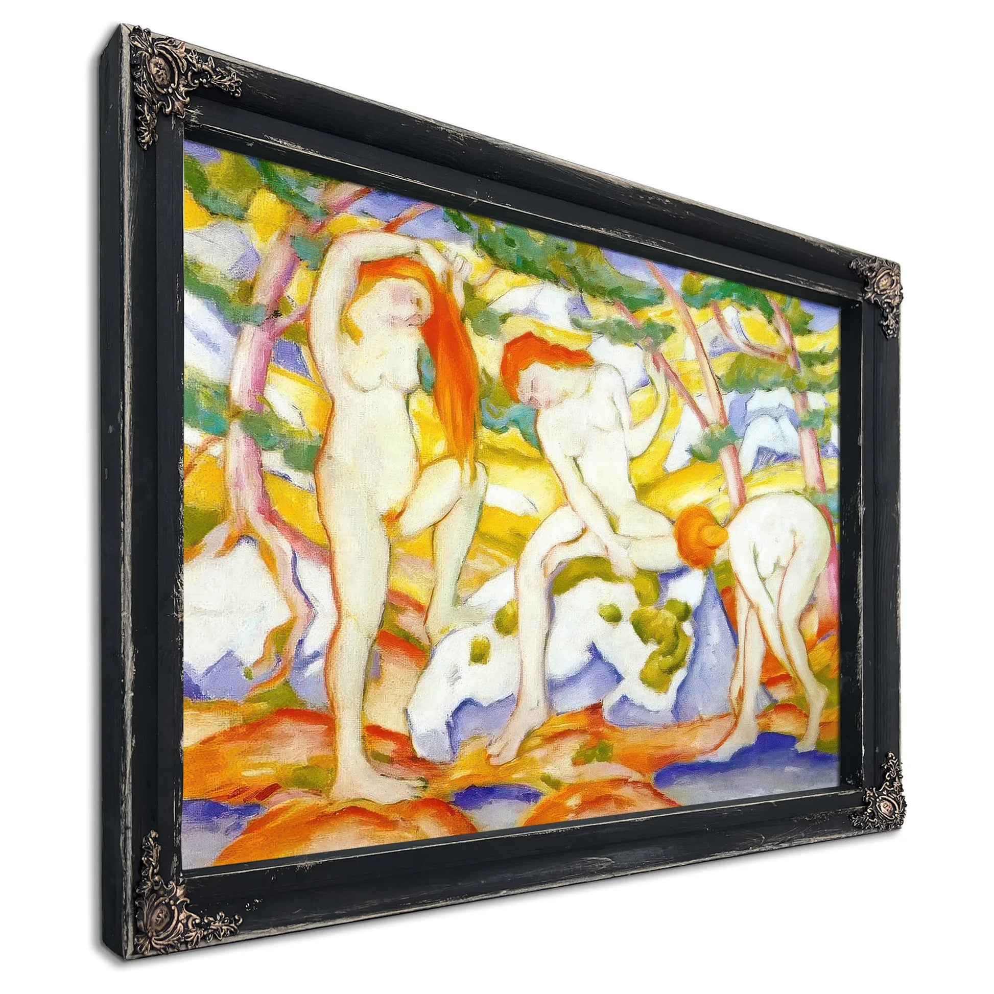 Bathing Girls By Franz Marc Fine Art Print