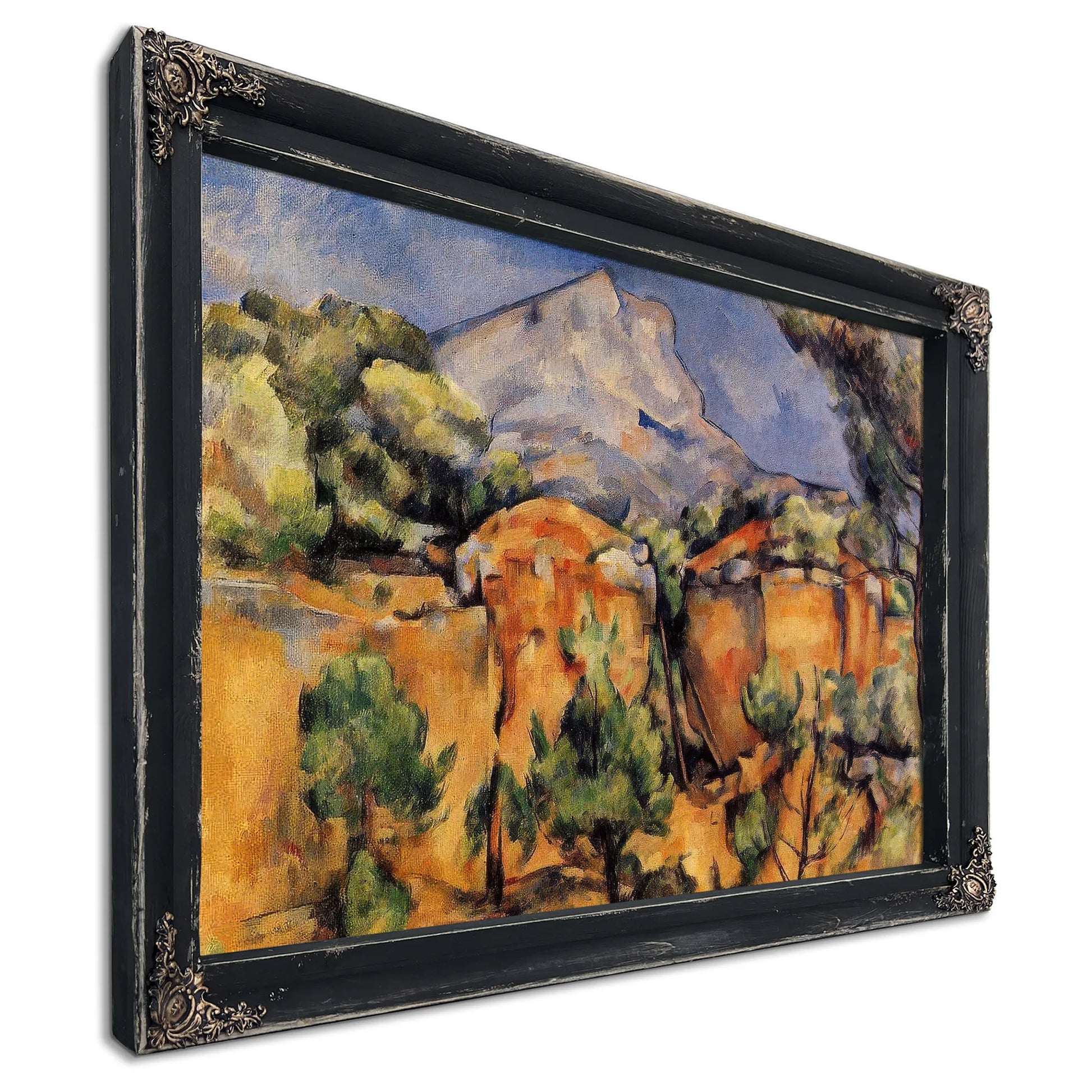 Mont Sainte Victoire Seen From The Bibemus Quarry C 1897 By Baltimore Museum Of Art Date Circa 1897 By Paul Cezanne Fine Art Print