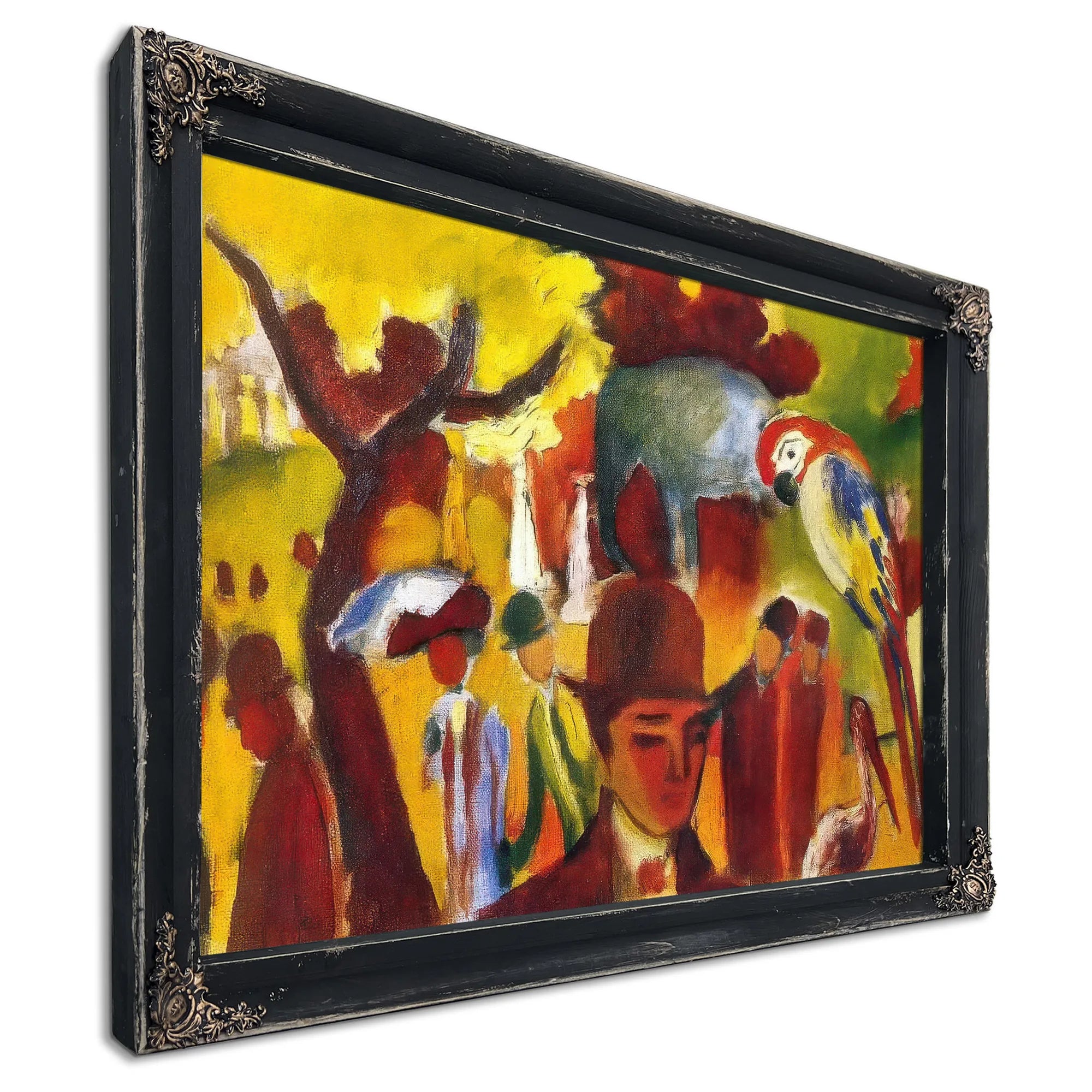 Small Zoological Garden In Borwn And Yellow By August Macke Fine Art Print
