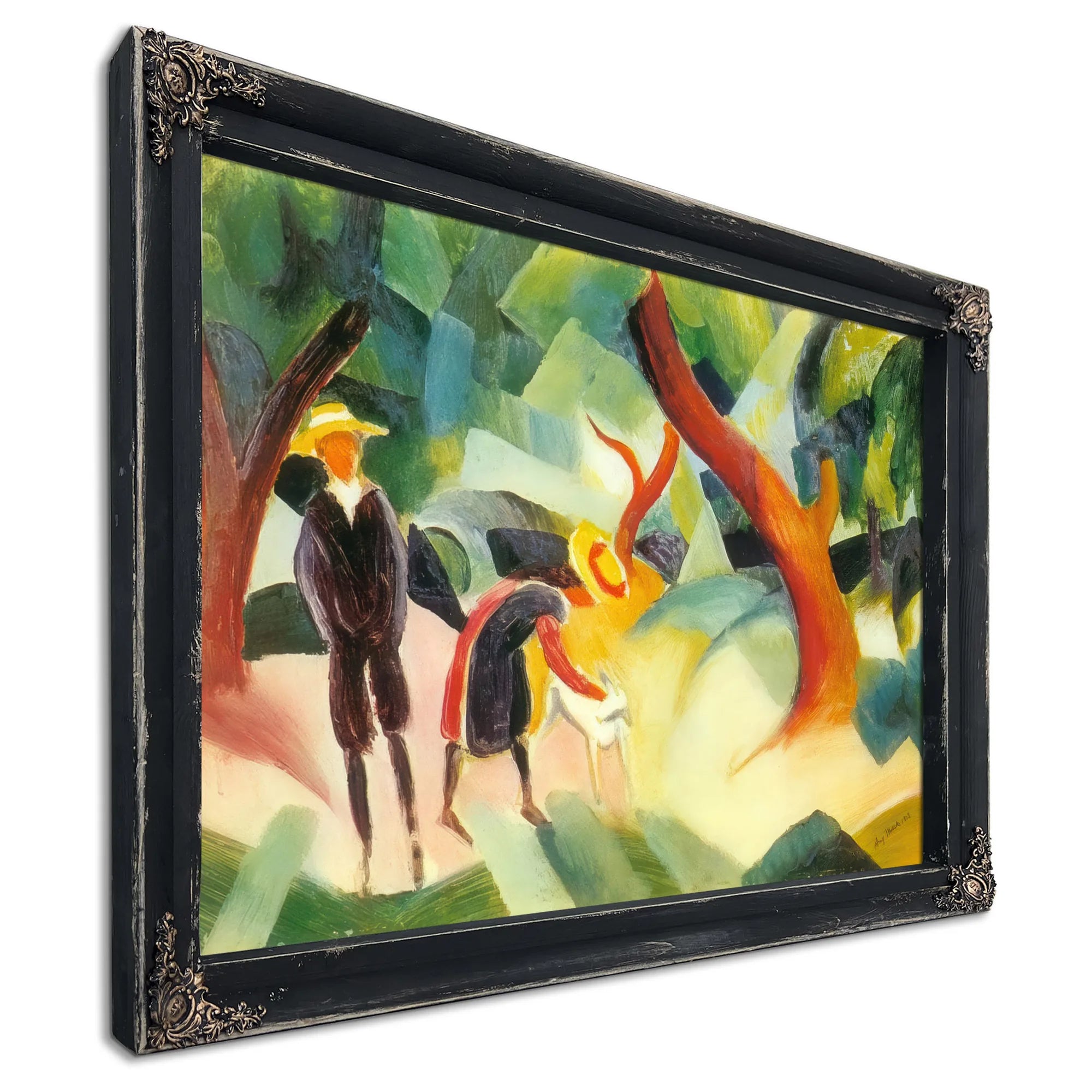 Children And A Goat By August Macke Fine Art Print