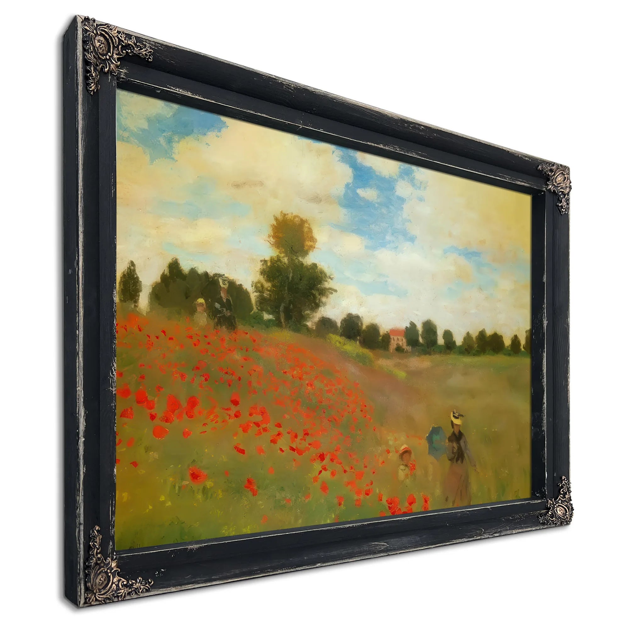 Red Popies At Argenteuil By Claude Monet Fine Art Print