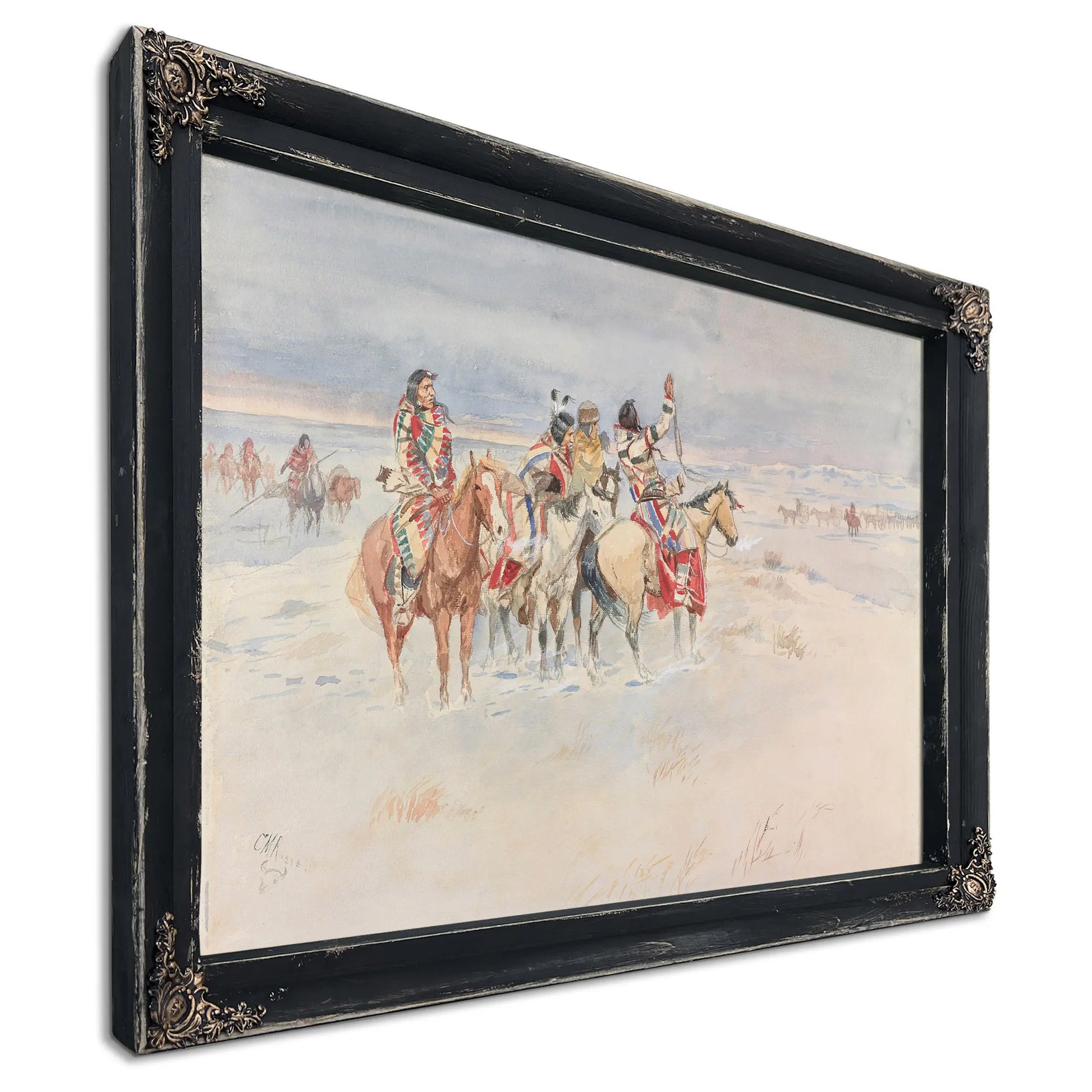 Crees Meeting Traders by Charles Marion Russell