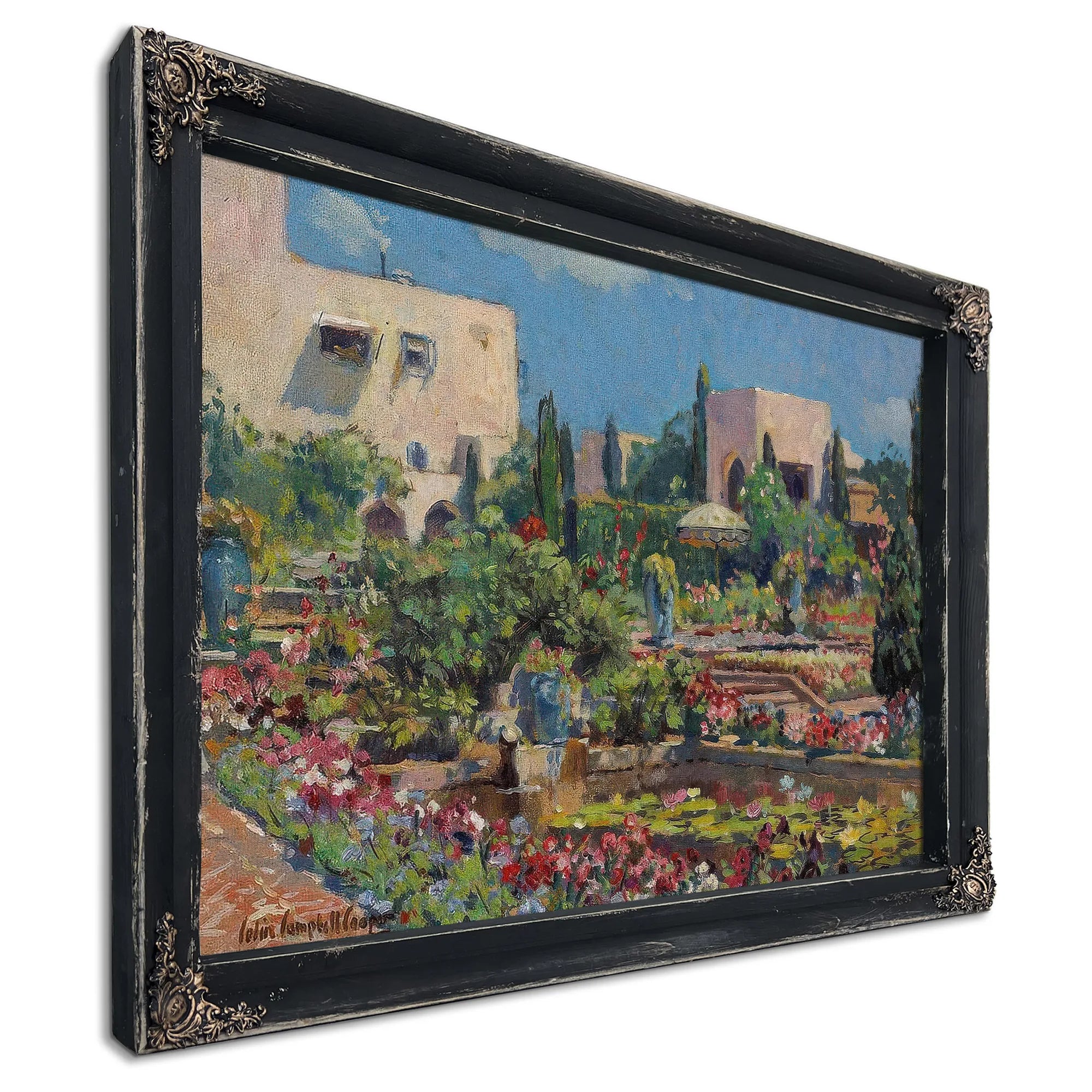 The Terrace, Samarkand Hotel, Santa Barbara, 1928 By Colin Campbell Cooper Fine Art Print