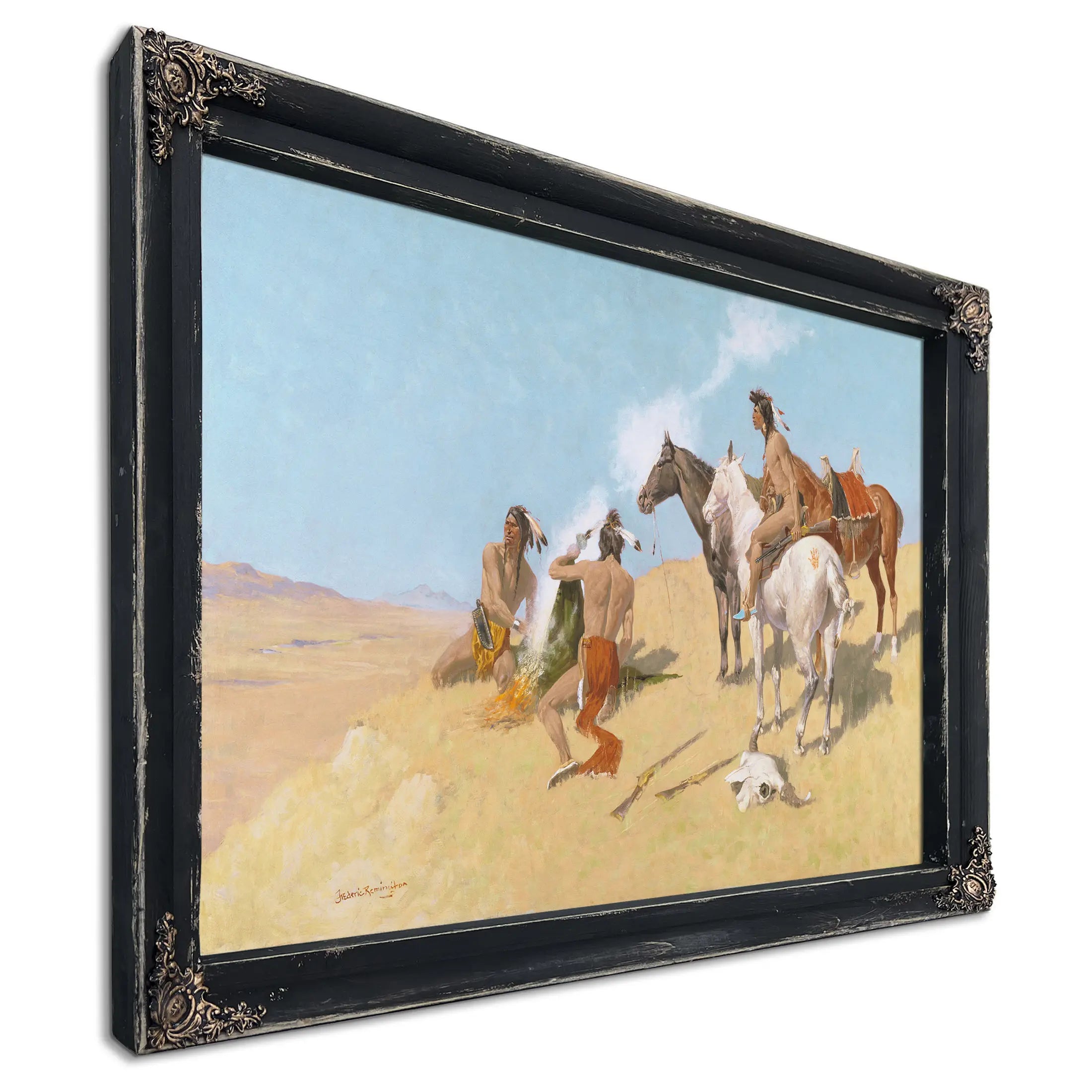 The Smoke Signal  by Frederic Remington