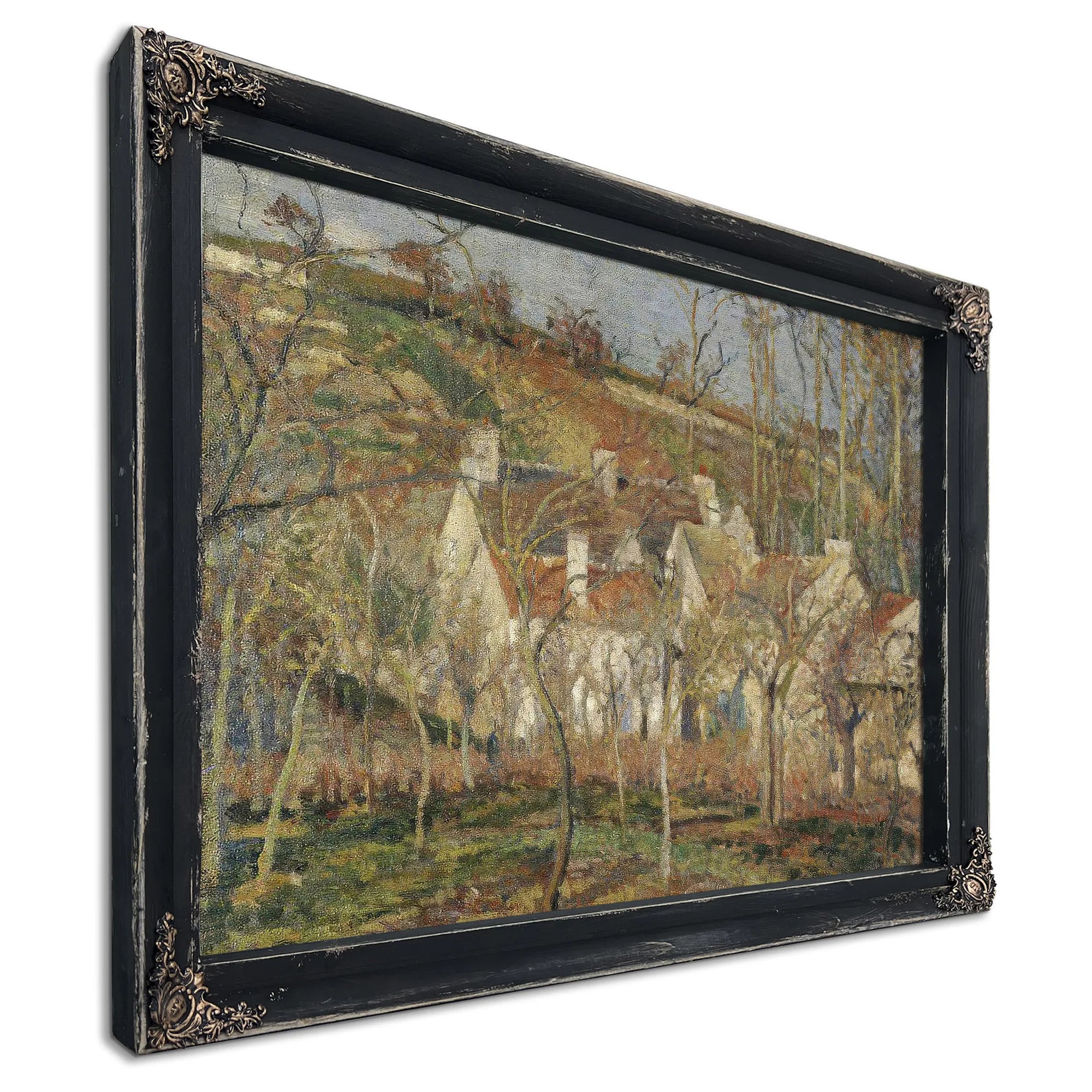 Red Roofs Corner Of A Village Winter by Camille Pissarro Fine Art Print