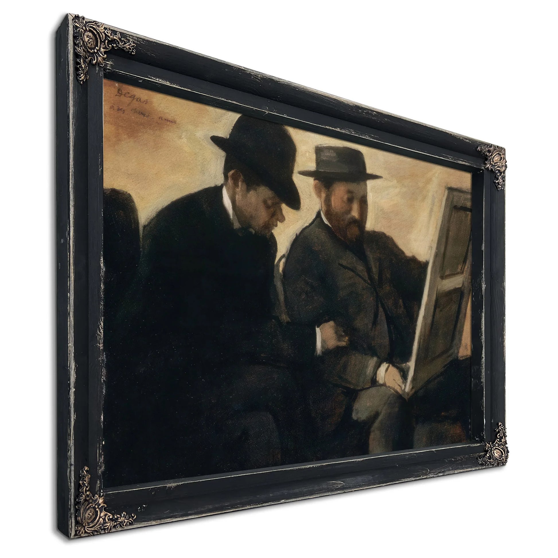 Paul Lafond And Alphonse Cherfils Examining A Painting By Edgar Degas Fine Art Print