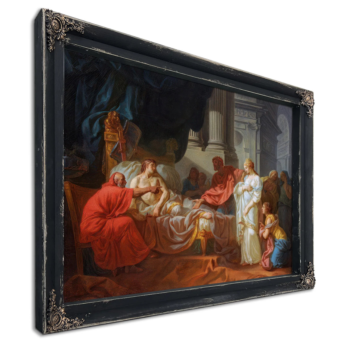 Erasistratus Discovers The Cause Of Antiochuss Disease 1774 Ecole Des Beaux Arts Paris By Jacques Louis David Fine Art Print