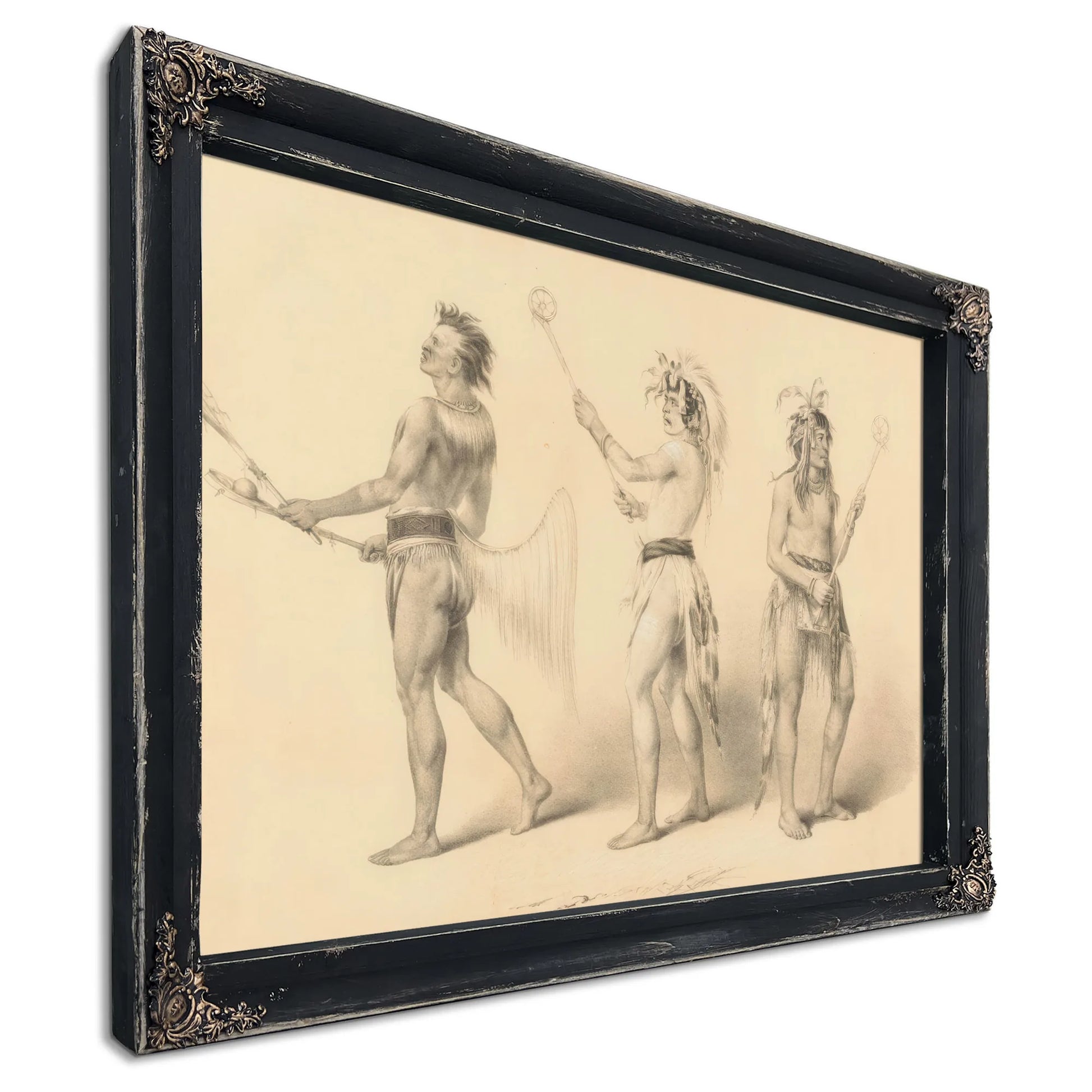 Ballplayers No. 21 By George Catlin Fine Art Print