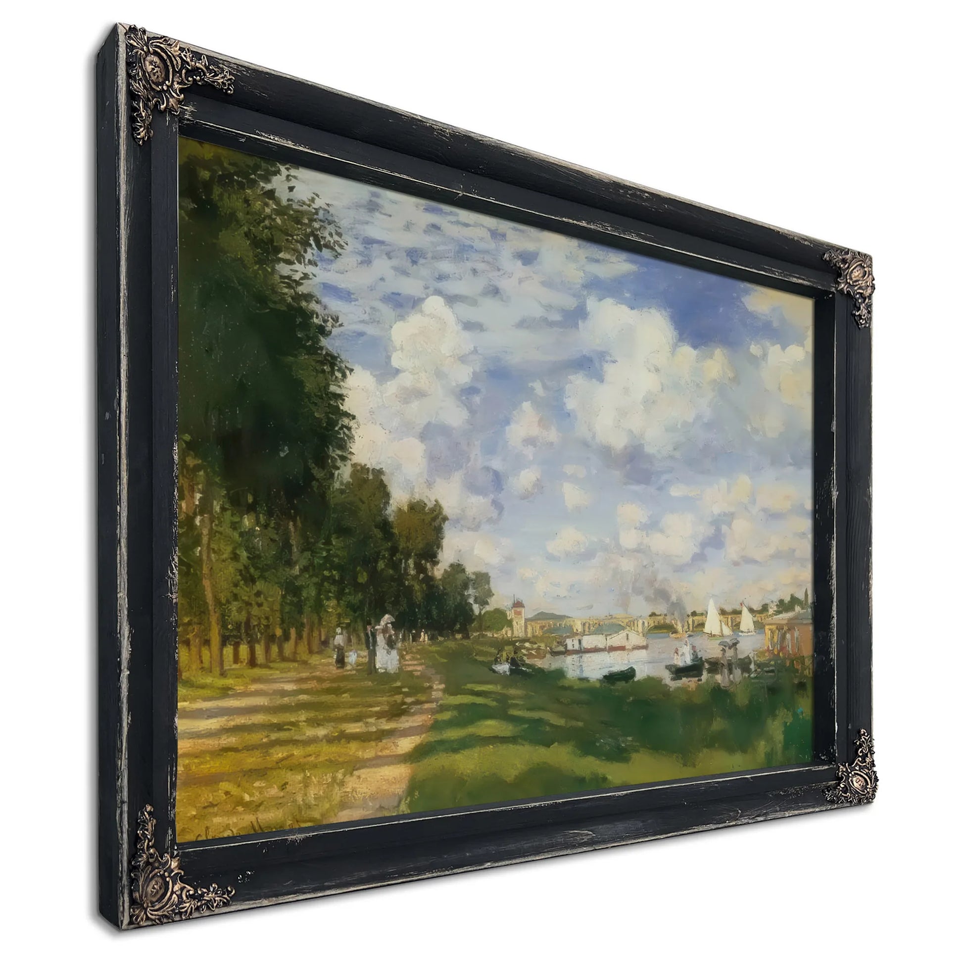 The Harbour At Argenteuil By Claude Monet Fine Art Print