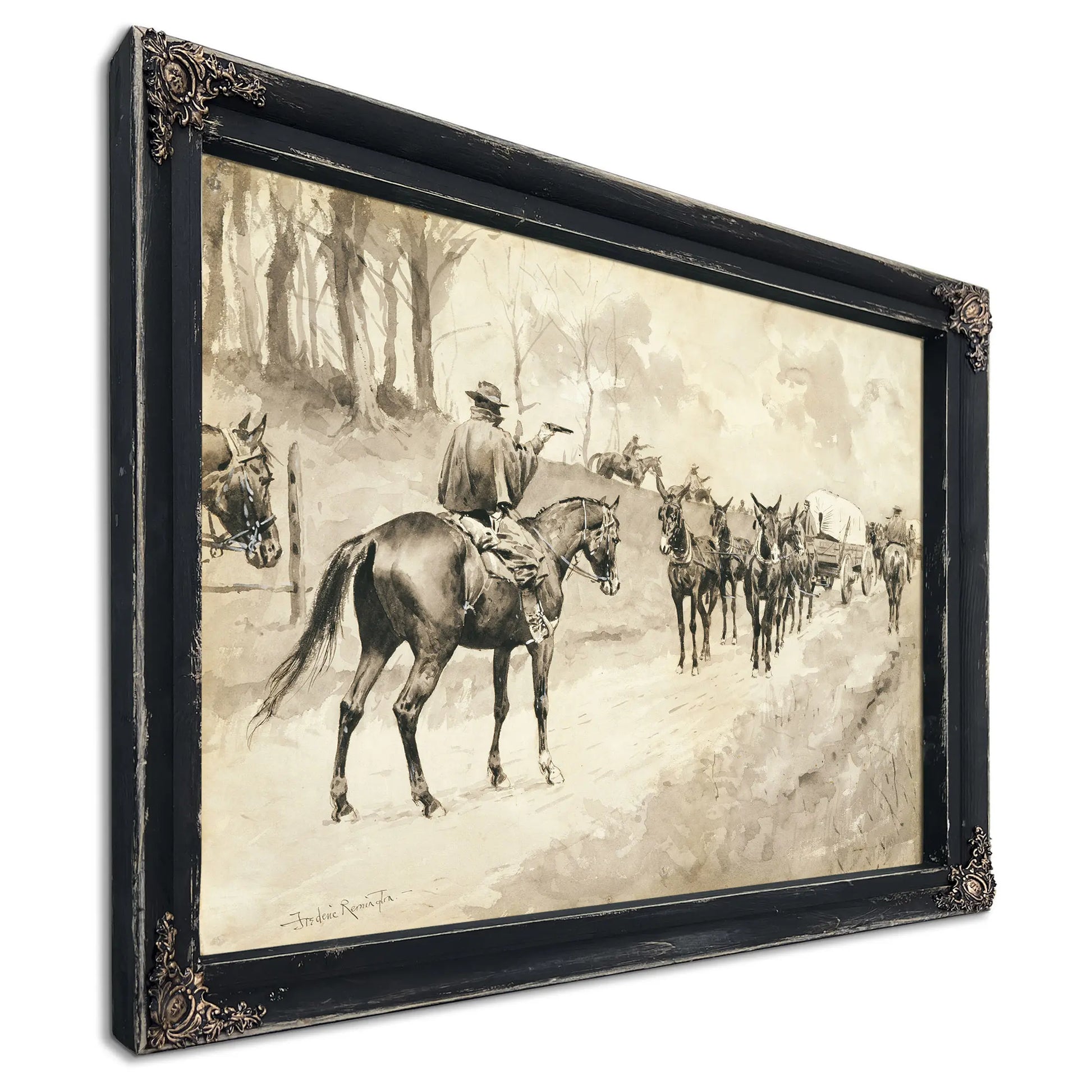 Morgan S Raiders Capturing A Train by Frederic Remington