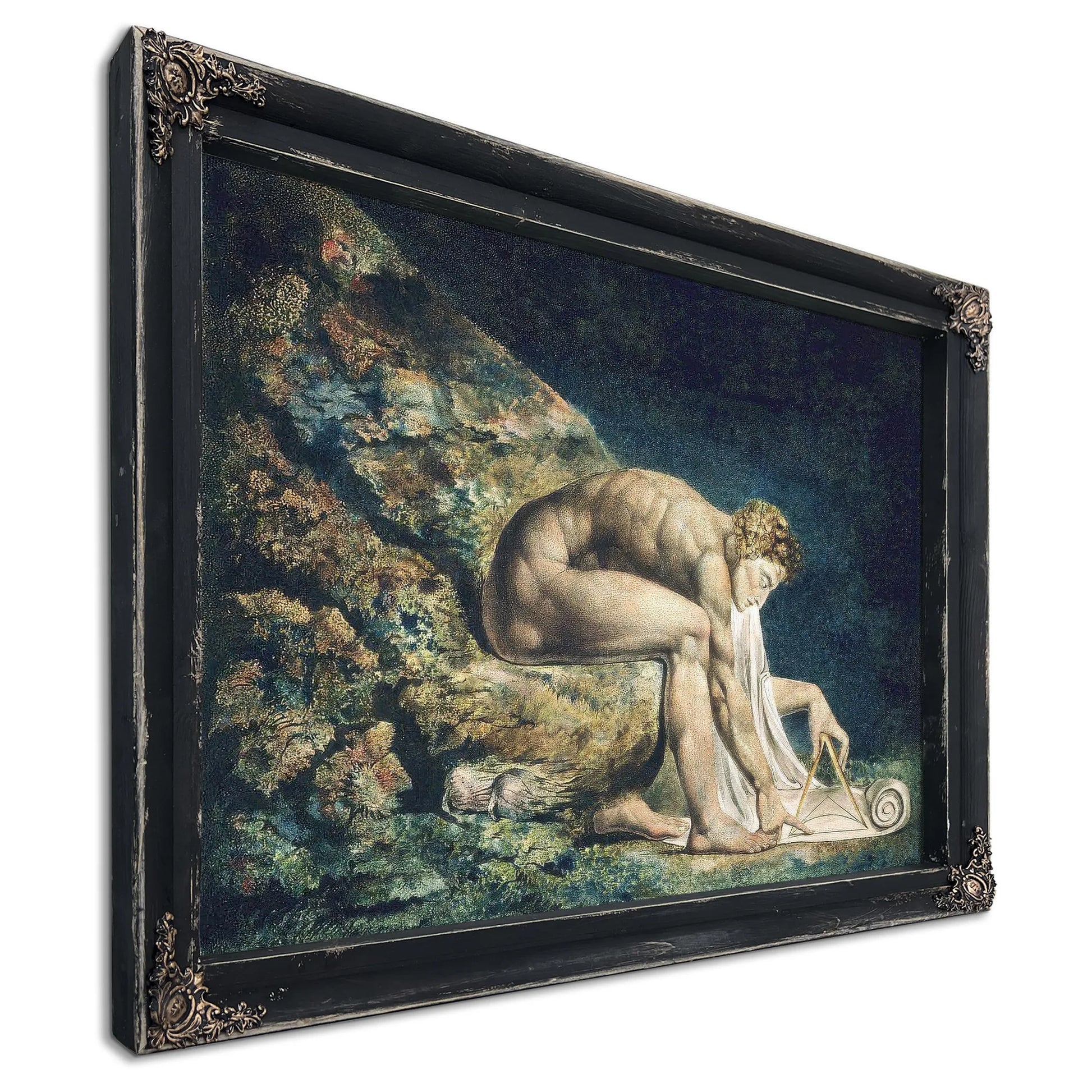 Newton 1795 Color Print And Watercolor 46X60Cm Tate Uk By William Blake Fine Art Print