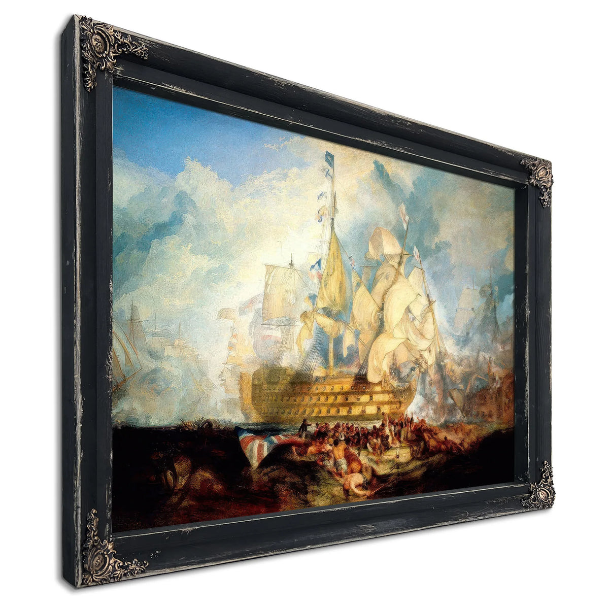 The Battle Of Trafalgar 1824 2 By Joseph Mallord William Turner Fine Art Print