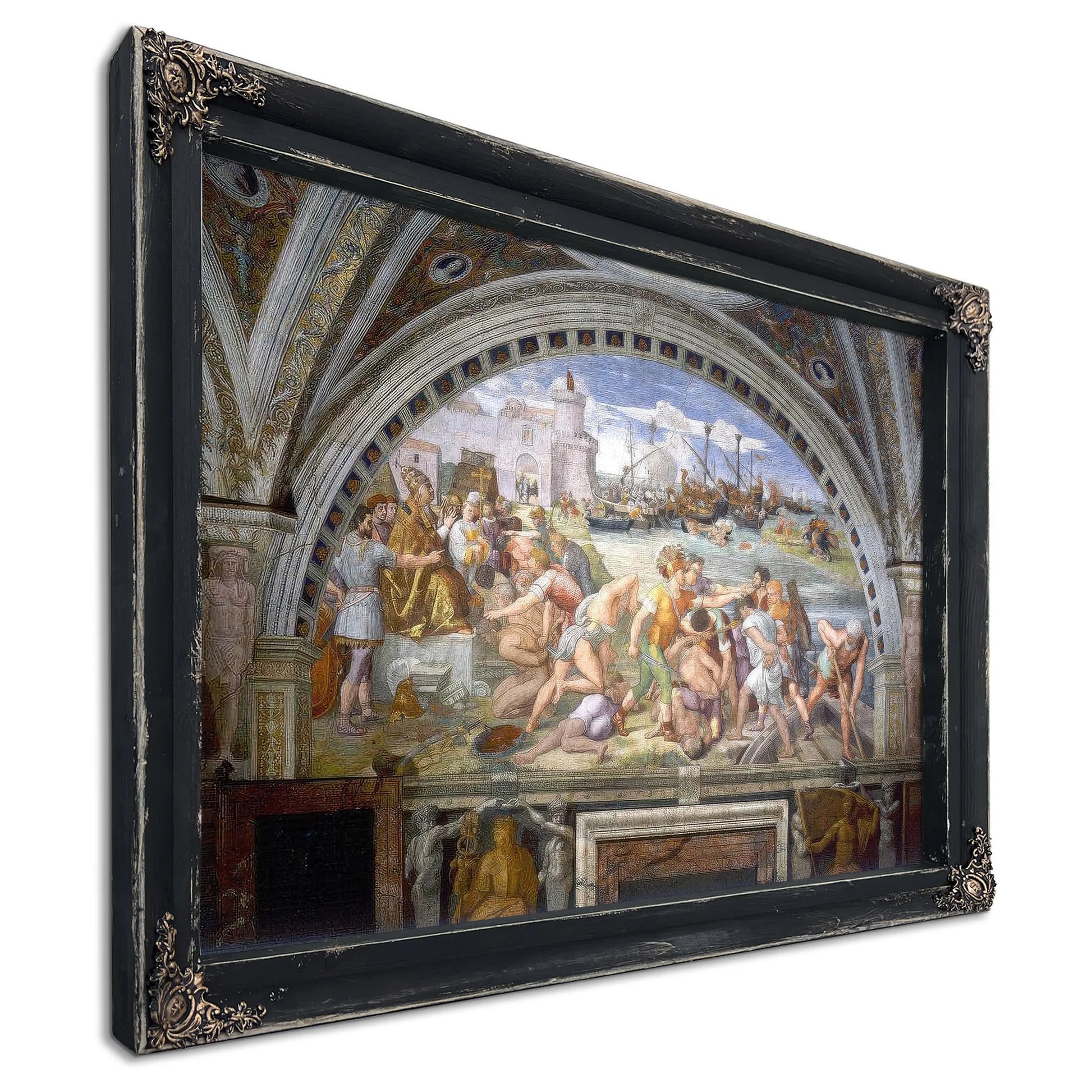 The Battle Of Ostia By Raphael Fine Art Print