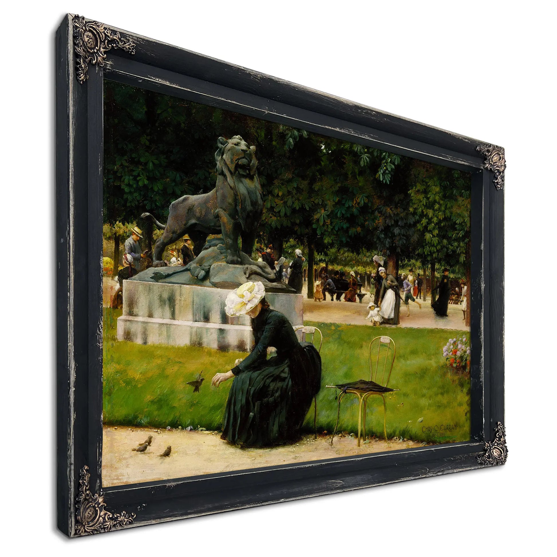 In The Luxembourg (Garden) (1889) by Charles Courtney Curran