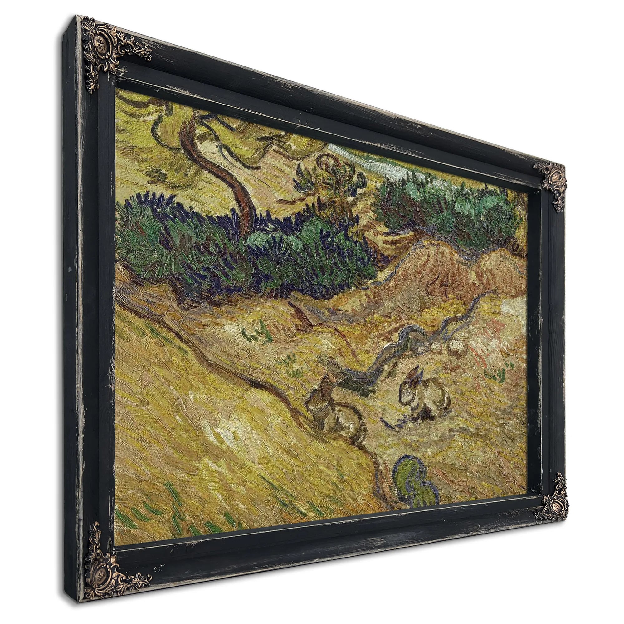 Landscape With Rabbits By Vincent Van Gogh Fine Art Print