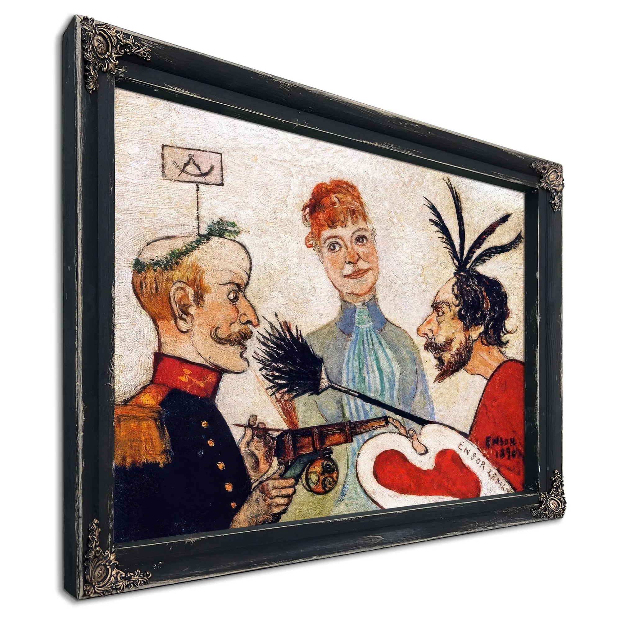 Ensor And Leman Discussing Painting By James Ensor Fine Art Print