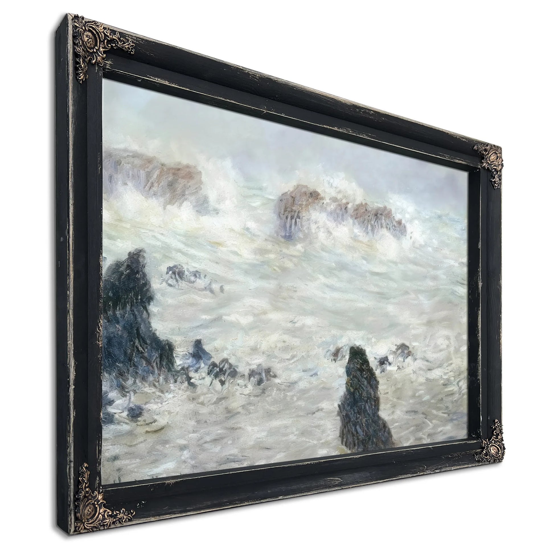 Storm Off The Belle Ile Coast By Claude Monet Fine Art Print