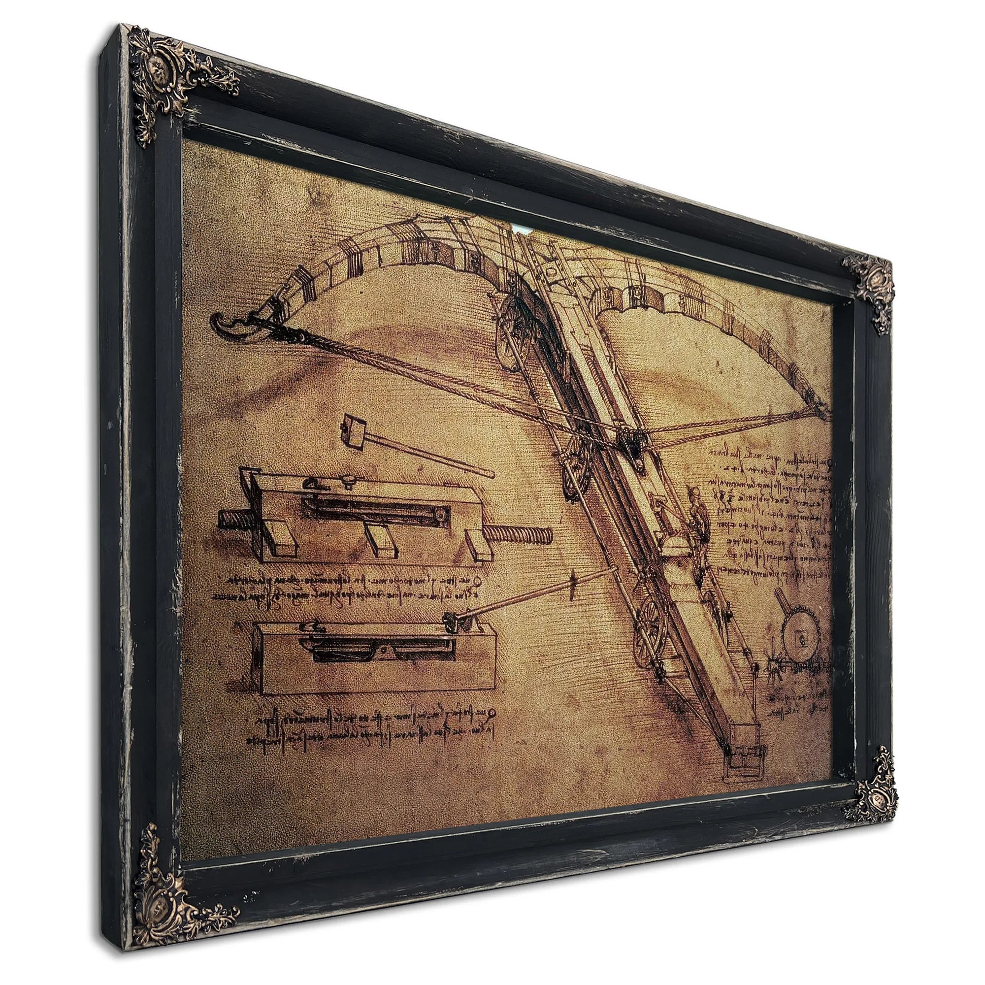 Design For A Giant Crossbow Detail From Fol. 149B R From The Codex Atlanticus By Leonardo Da Vinci Fine Art Print