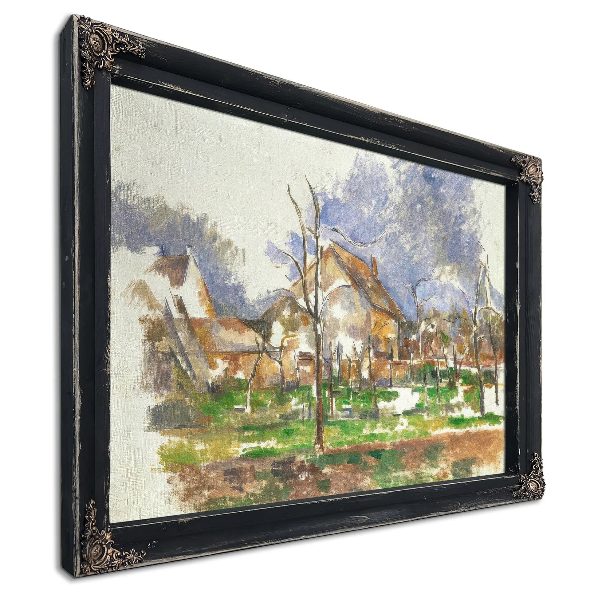 Winter Landscape Giverny By Paul Cezanne Fine Art Print