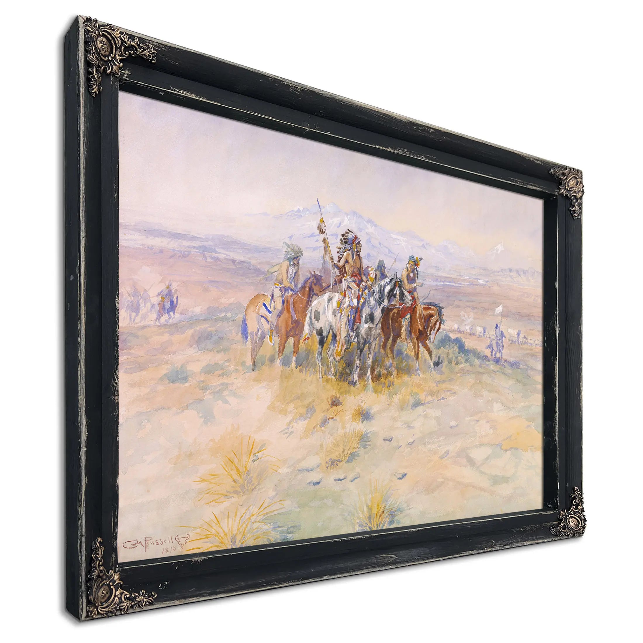 Intercepted Wagon Train by Charles Marion Russell