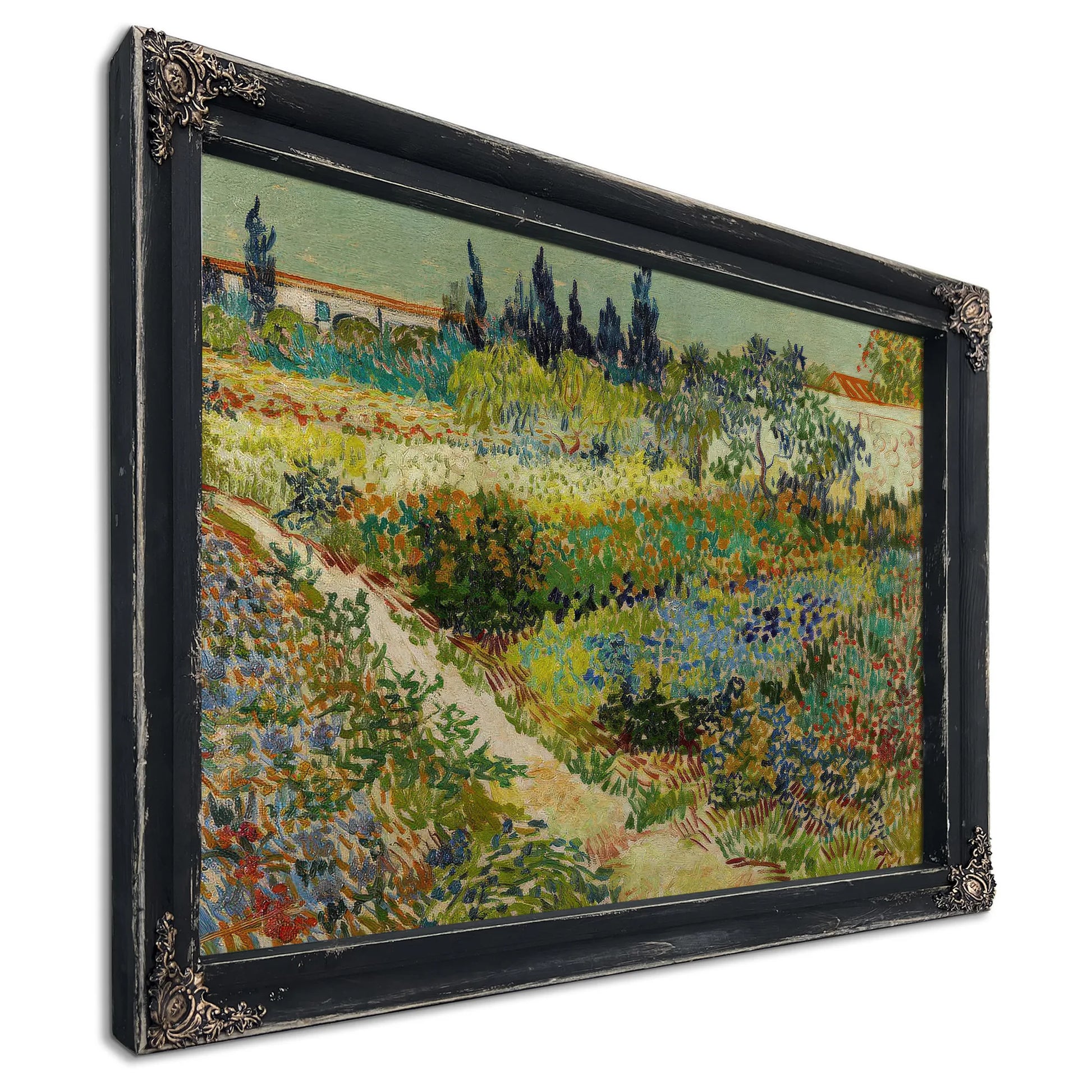 Garden At Arles Flowering Garden With Path By Vincent Van Gogh Fine Art Print