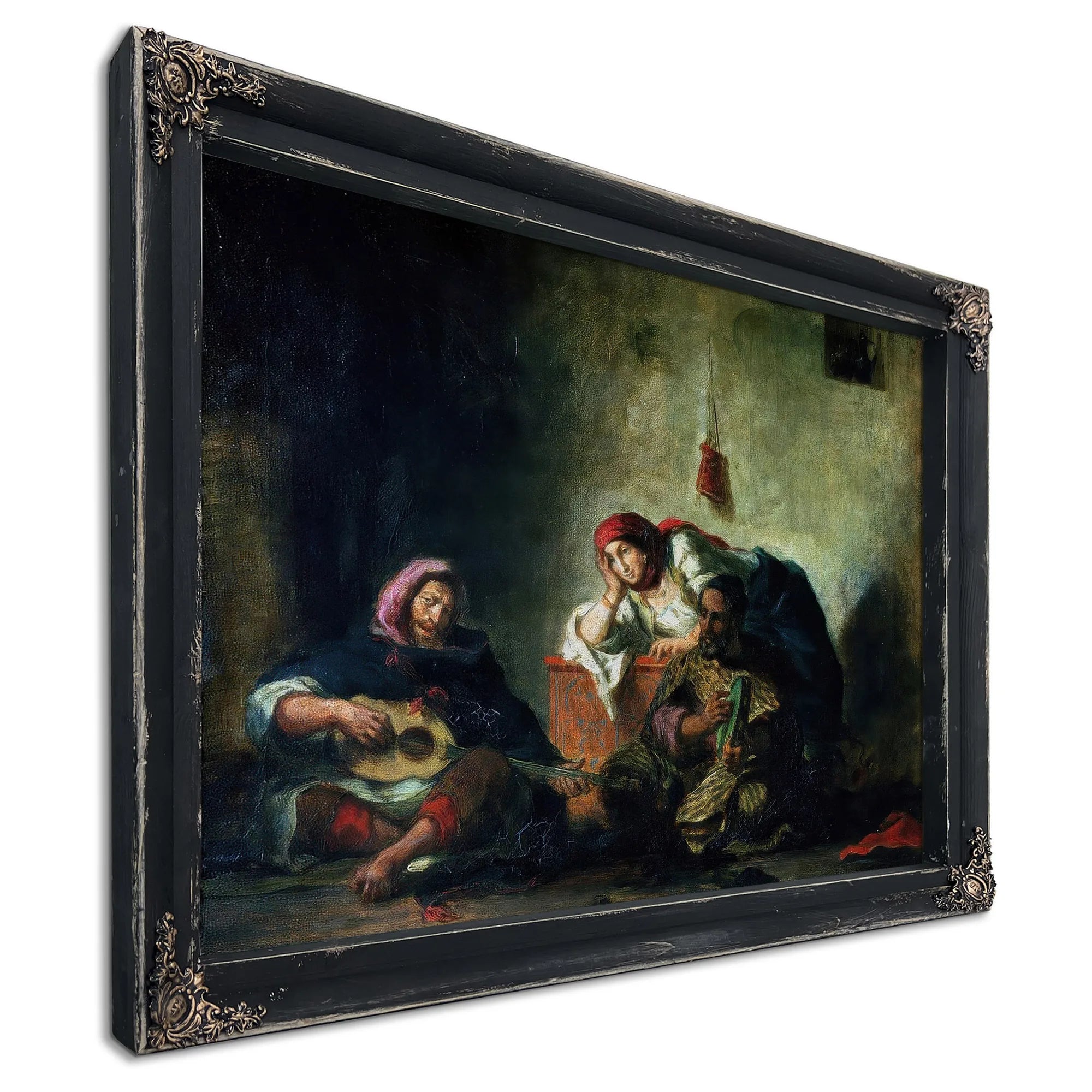 Jewish Musicians In Mogador By Ferdinand Victor Eugene Delacroix Fine Art Print