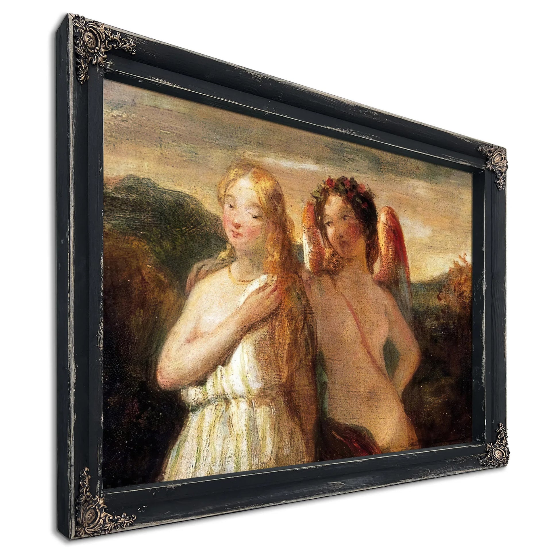 Sketch Of Venus And Psyche By William Etty Fine Art Print