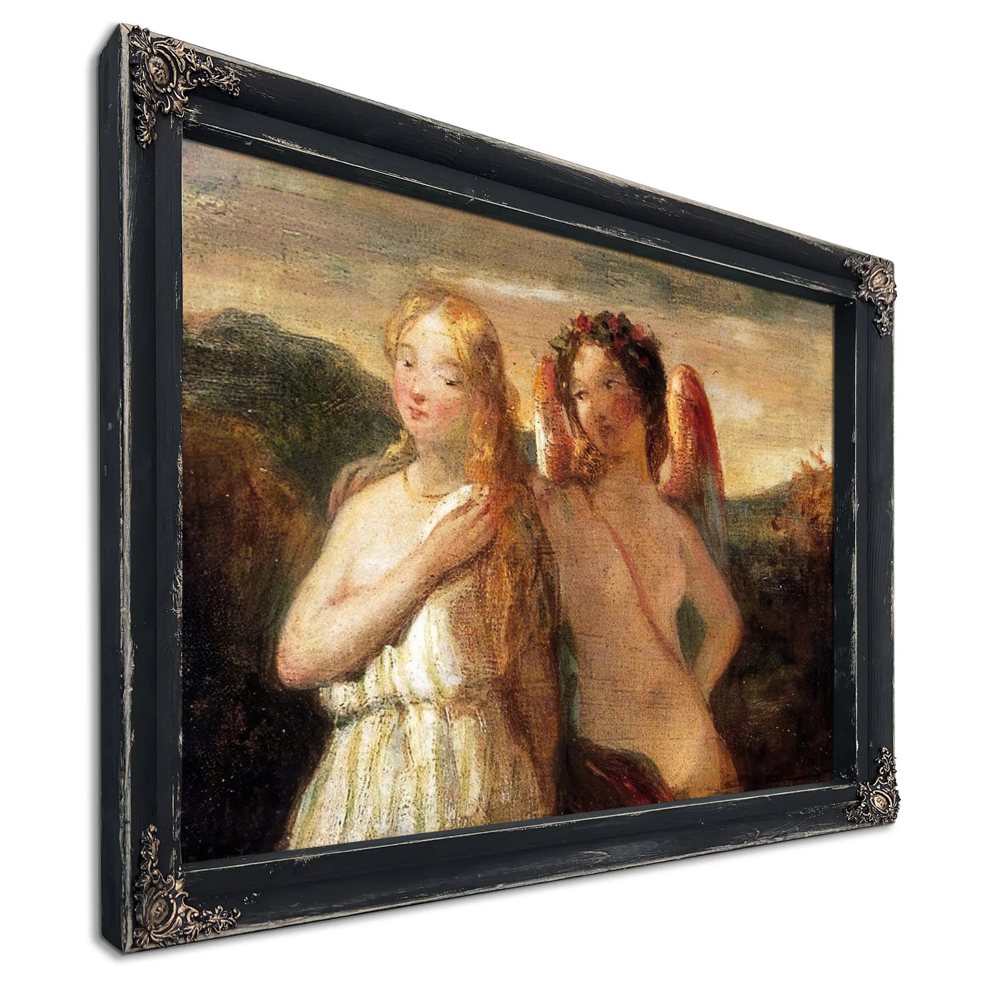 Sketch Of Venus And Psyche By William Etty Fine Art Print