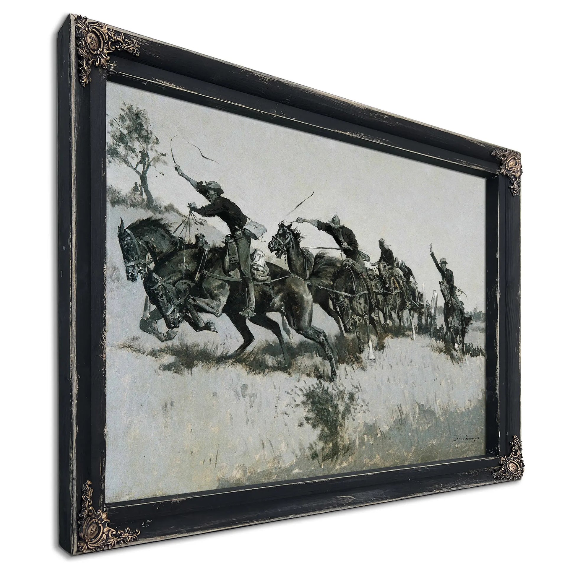 Capt Grimes S Battery Going Up El Poso Hill by Frederic Remington