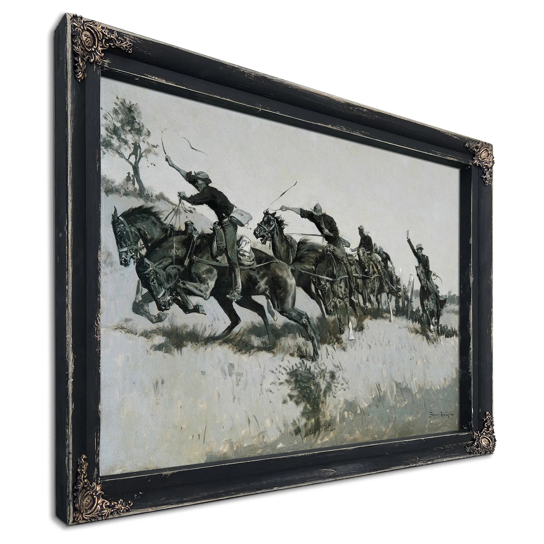 Capt Grimes S Battery Going Up El Poso Hill by Frederic Remington