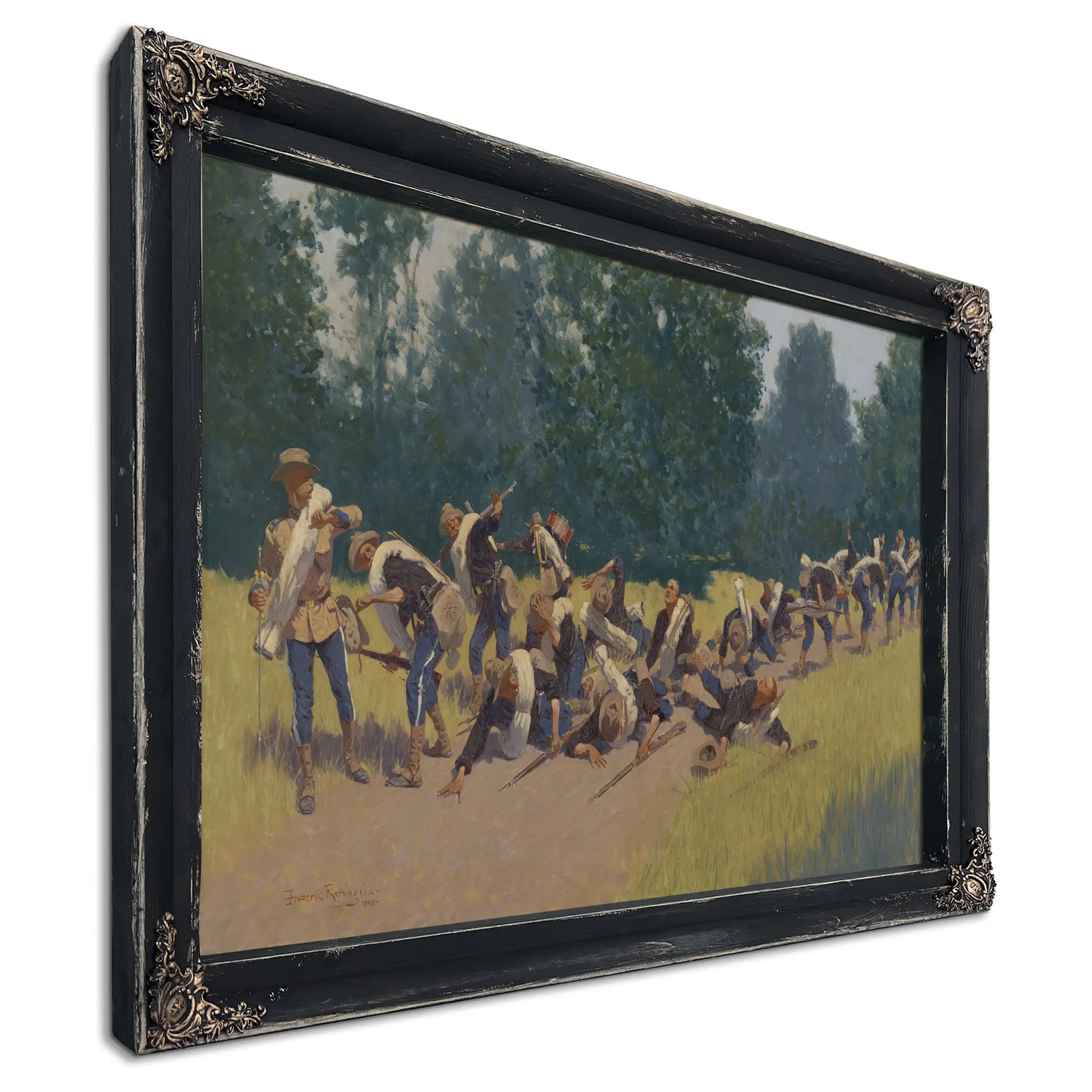 The Scream Of Shrapnel At San Juan Hill By Frederic Remington by Frederic Remington